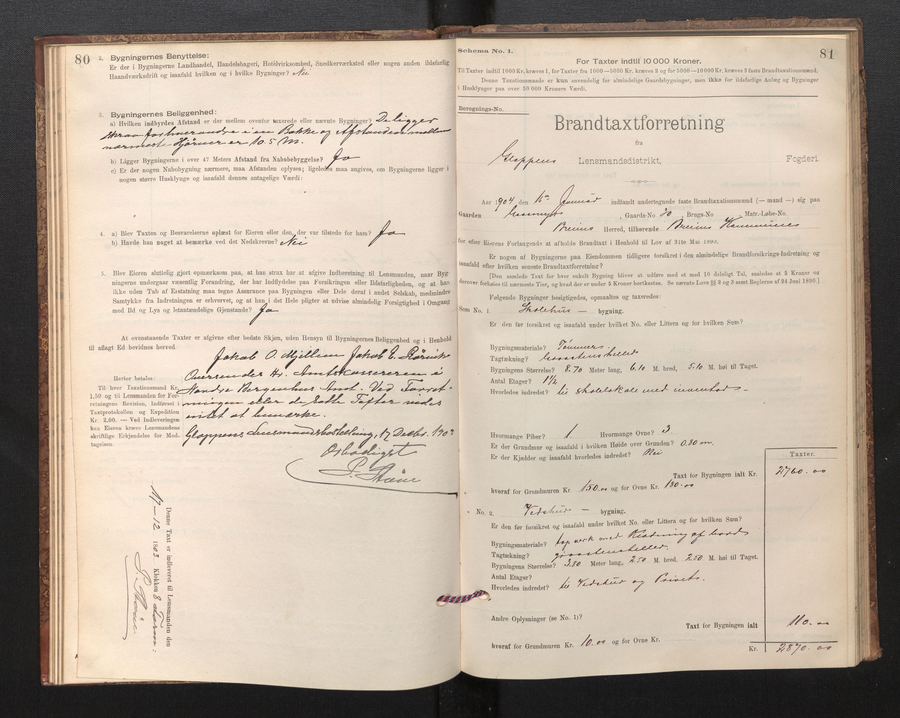 Lensmannen i Gloppen og Breim, SAB/A-27801/0012/L0003: Branntakstprotokoll, skjematakst, 1894-1931, s. 80-81