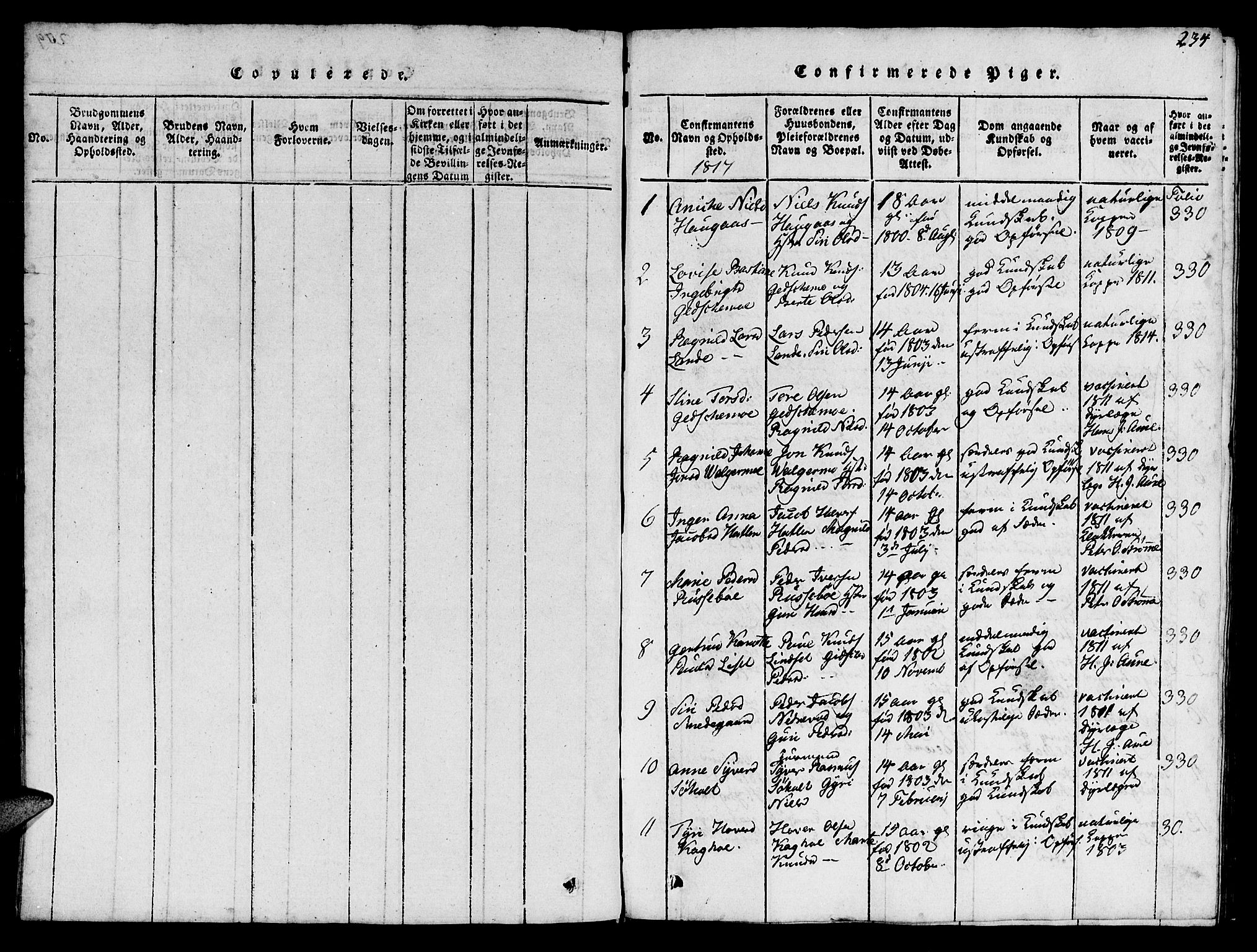 Ministerialprotokoller, klokkerbøker og fødselsregistre - Møre og Romsdal, SAT/A-1454/522/L0322: Klokkerbok nr. 522C01, 1816-1830, s. 234