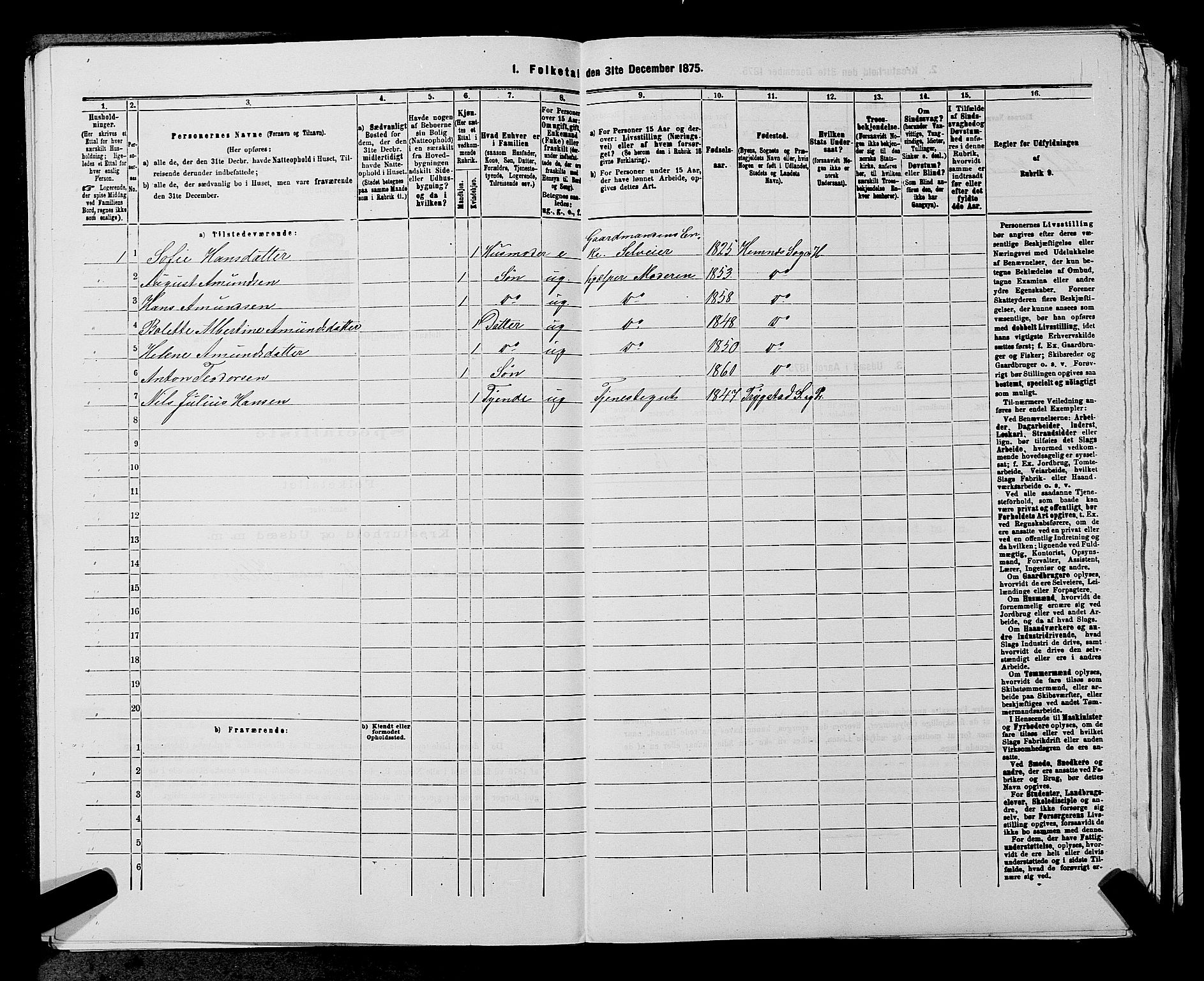 RA, Folketelling 1875 for 0221P Høland prestegjeld, 1875, s. 1225