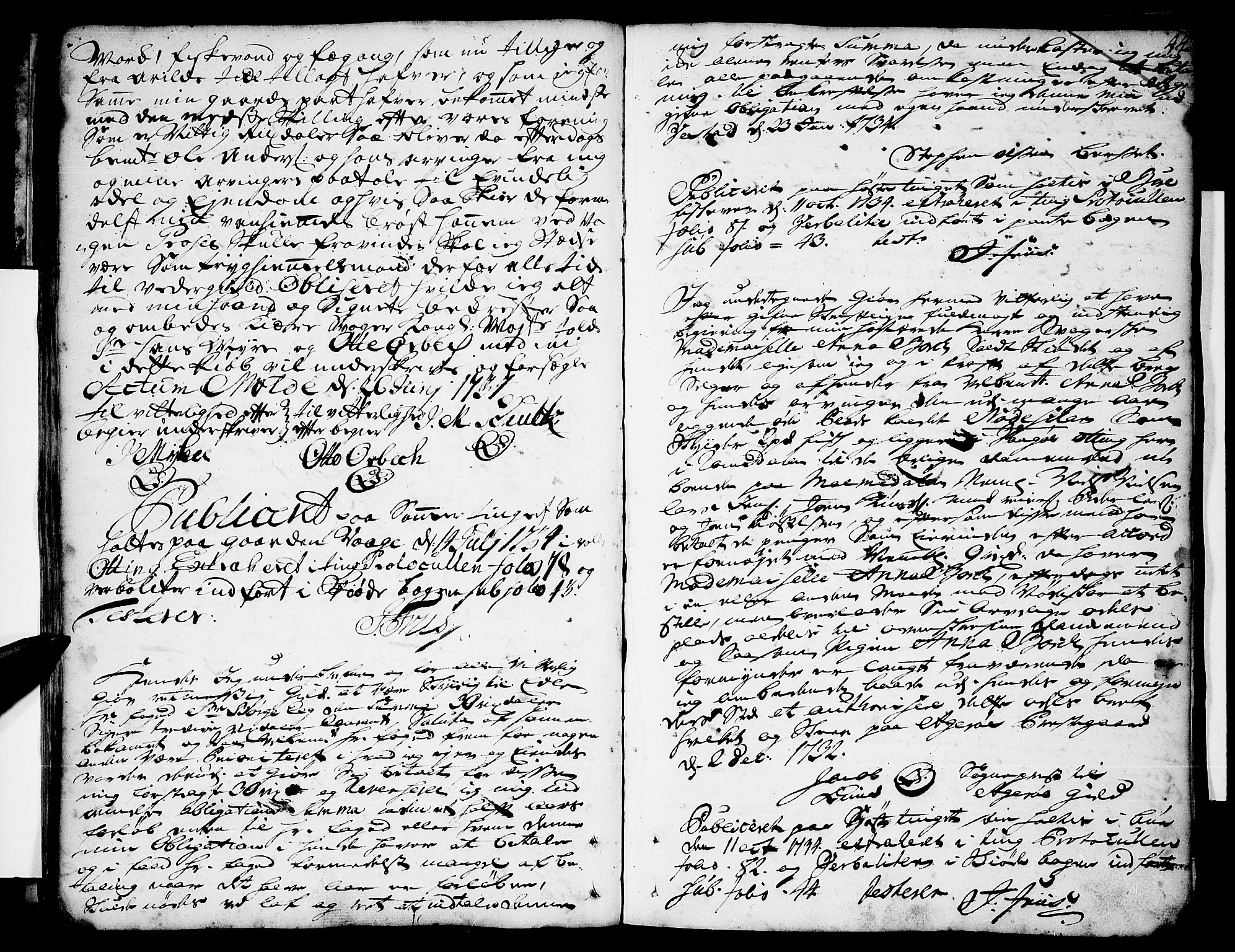 Romsdal sorenskriveri, SAT/A-4149/1/2/2C/L0002: Pantebok nr. 2, 1731-1745, s. 44