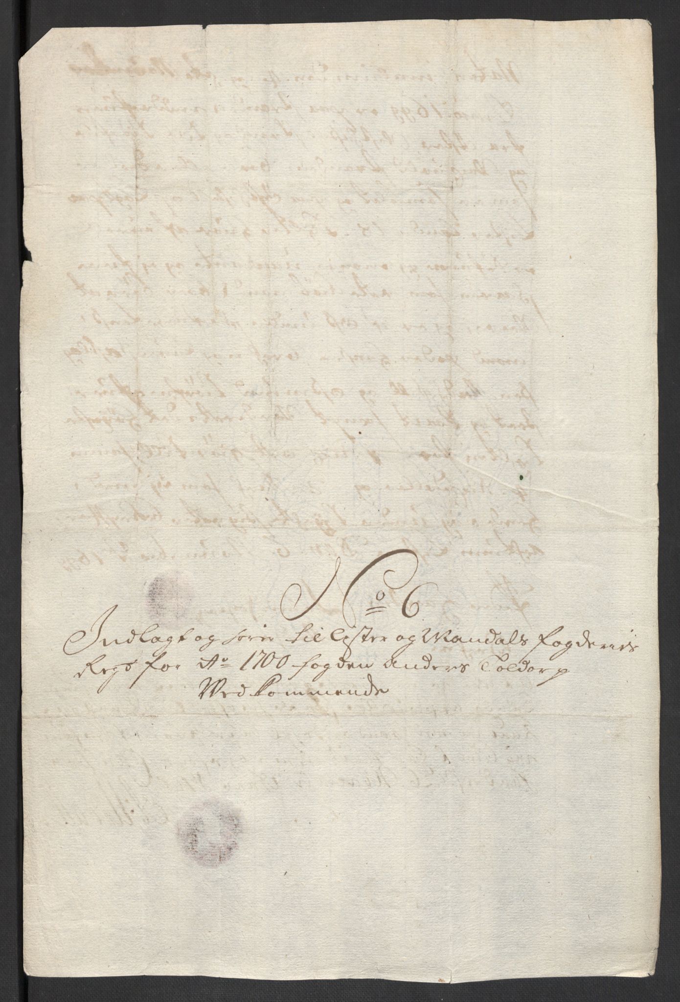 Rentekammeret inntil 1814, Reviderte regnskaper, Fogderegnskap, RA/EA-4092/R43/L2548: Fogderegnskap Lista og Mandal, 1700, s. 61