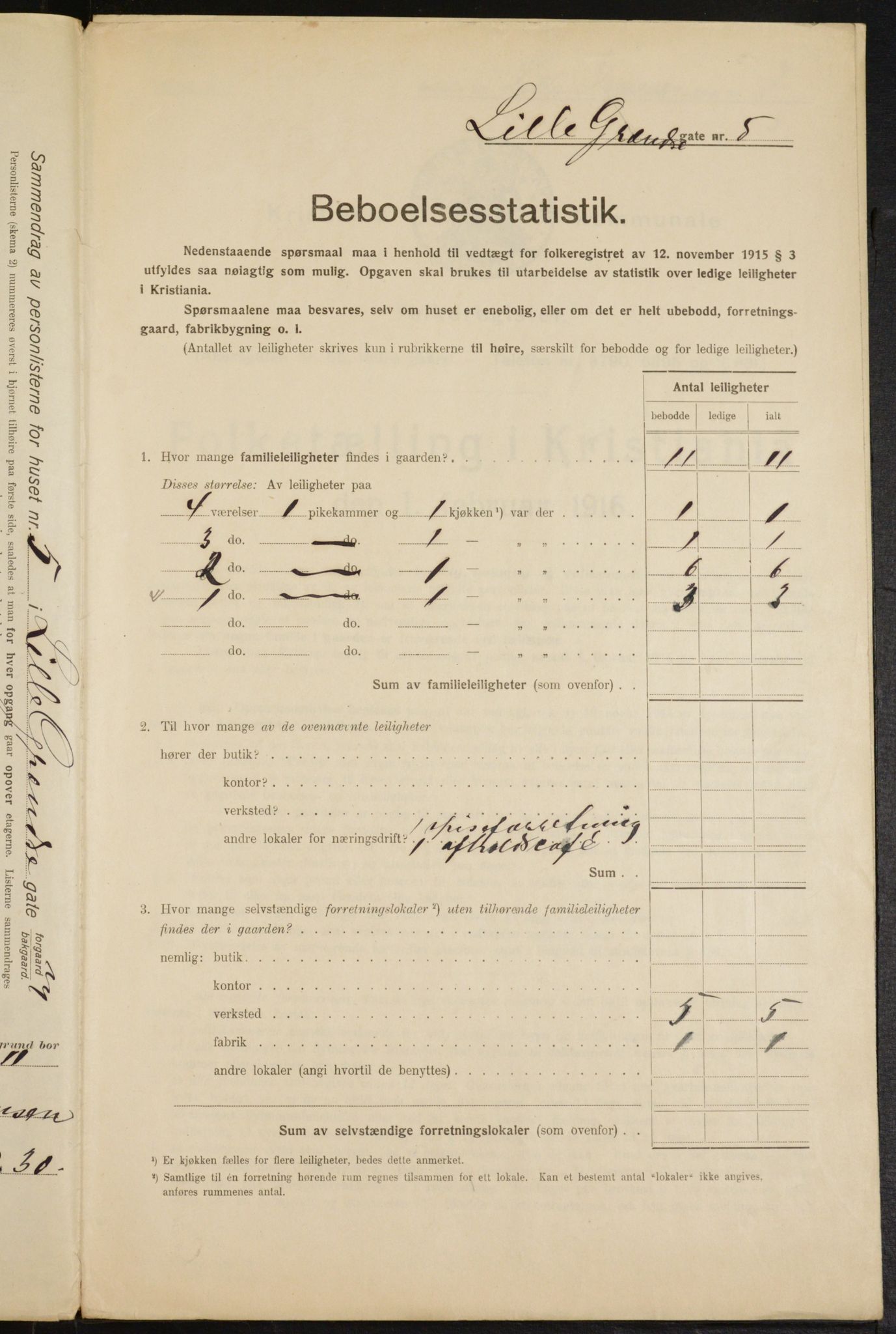 OBA, Kommunal folketelling 1.2.1916 for Kristiania, 1916, s. 58850