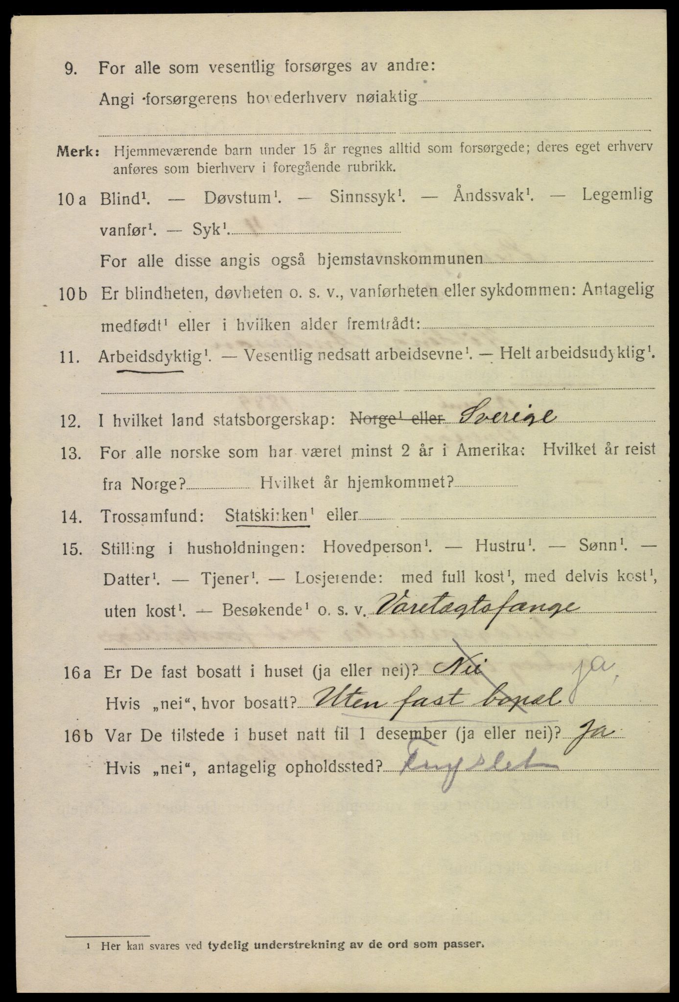 SAK, Folketelling 1920 for 1004 Flekkefjord kjøpstad, 1920, s. 3819
