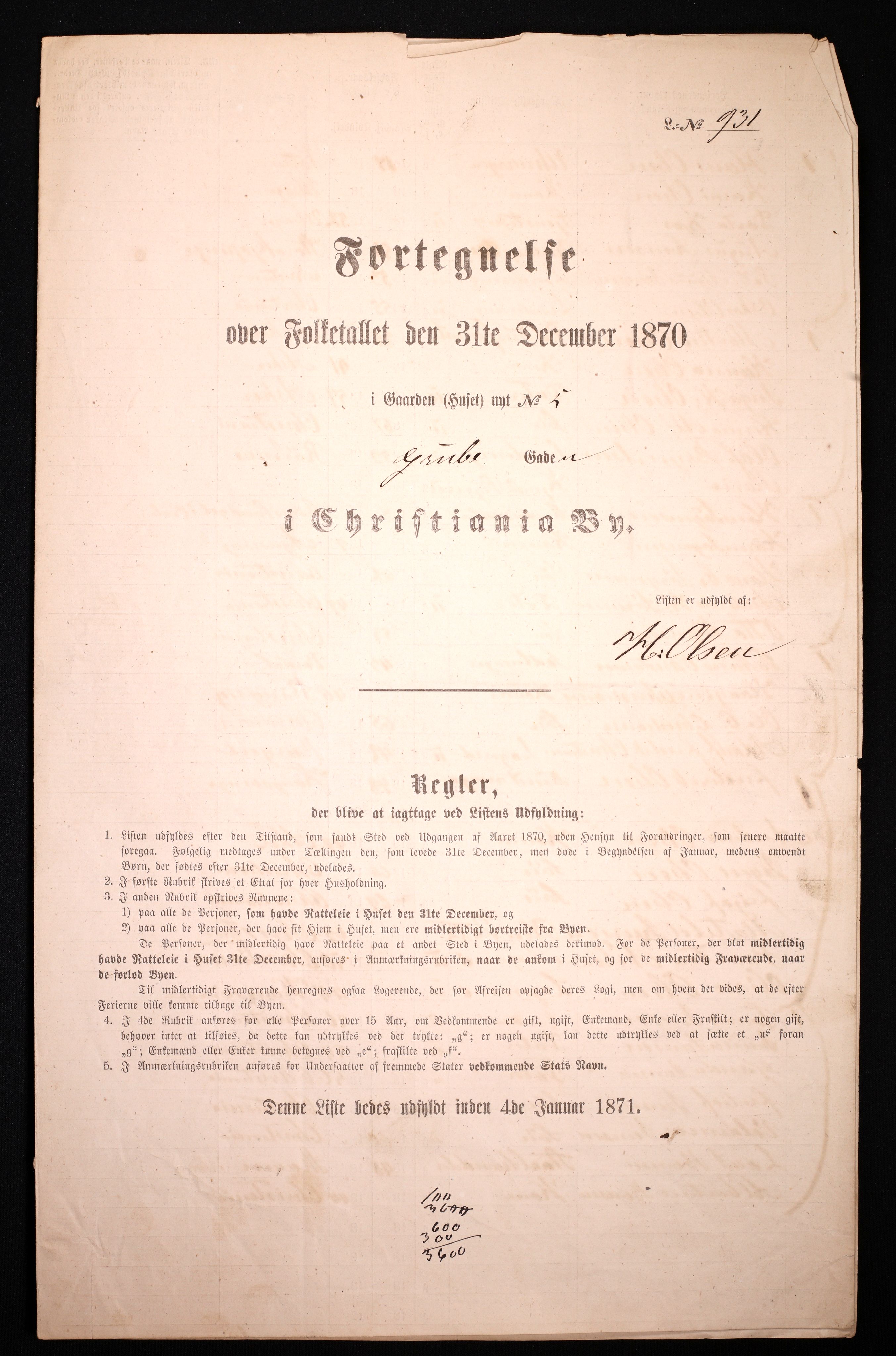 RA, Folketelling 1870 for 0301 Kristiania kjøpstad, 1870, s. 1123