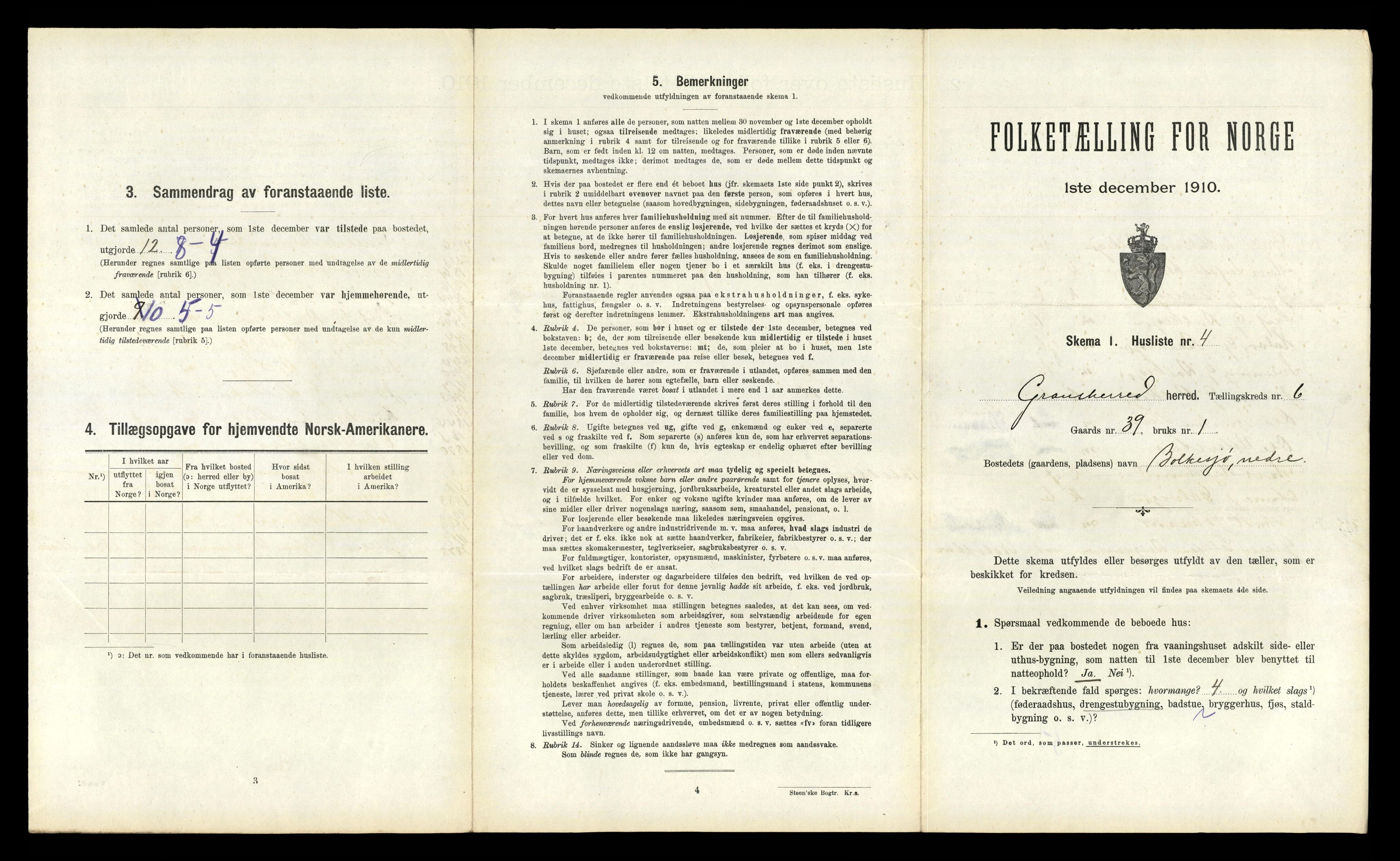 RA, Folketelling 1910 for 0824 Gransherad herred, 1910, s. 428