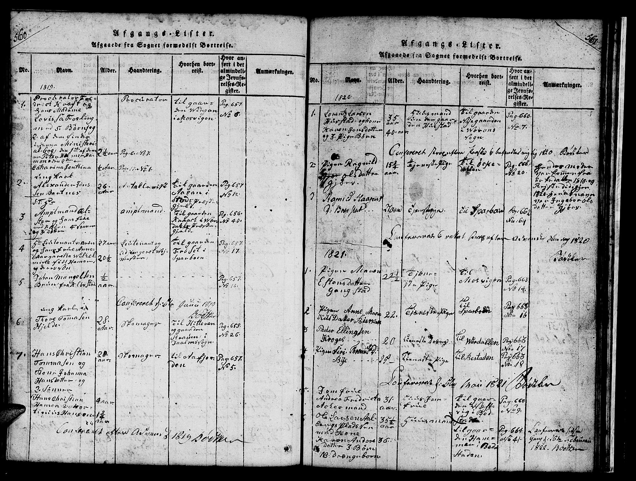 Ministerialprotokoller, klokkerbøker og fødselsregistre - Nord-Trøndelag, SAT/A-1458/732/L0317: Klokkerbok nr. 732C01, 1816-1881, s. 560-561