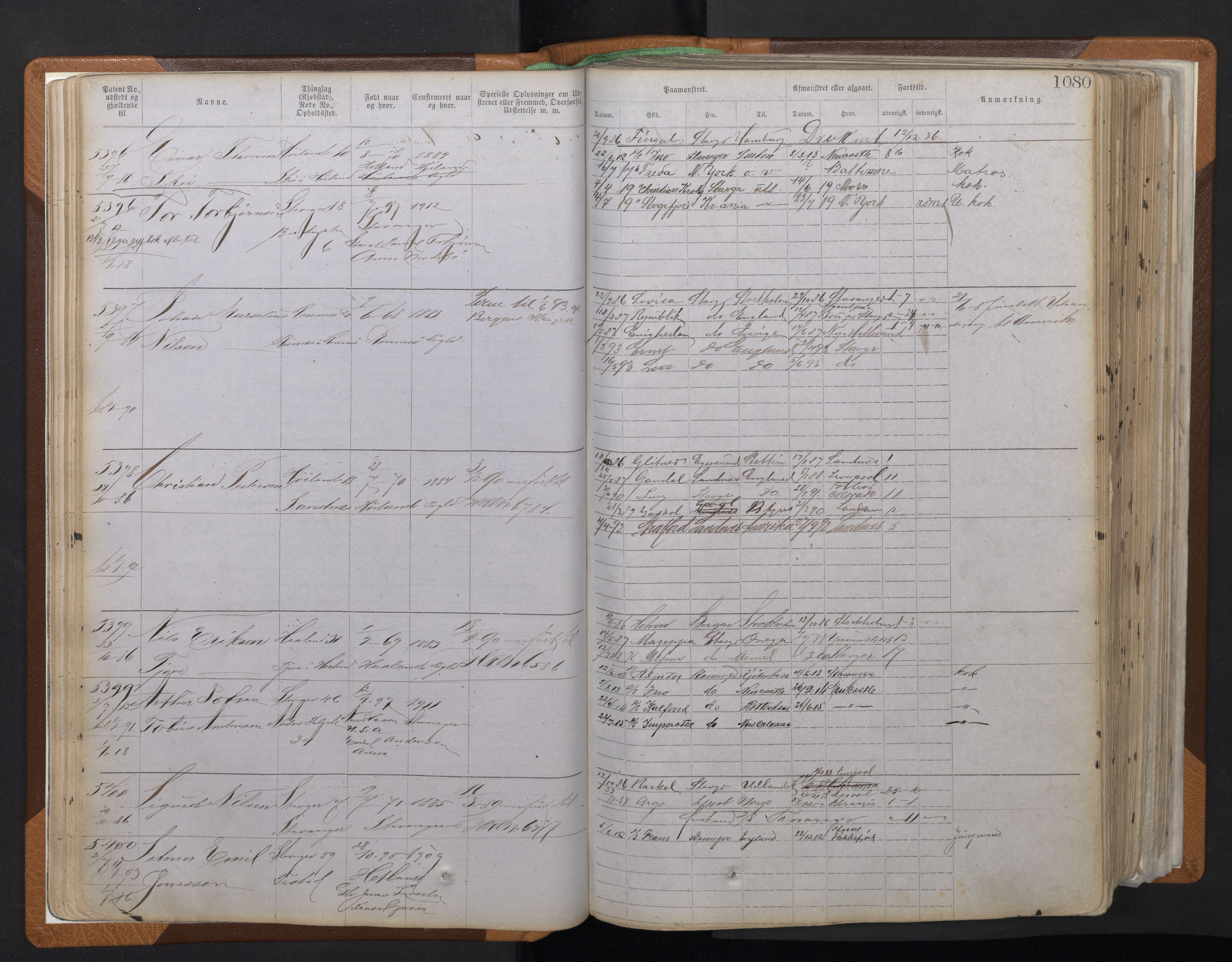Stavanger sjømannskontor, AV/SAST-A-102006/F/Ff/L0011: Annotasjonsrulle, patentnr. 5225-7180 (dublett), 1887-1900, s. 38