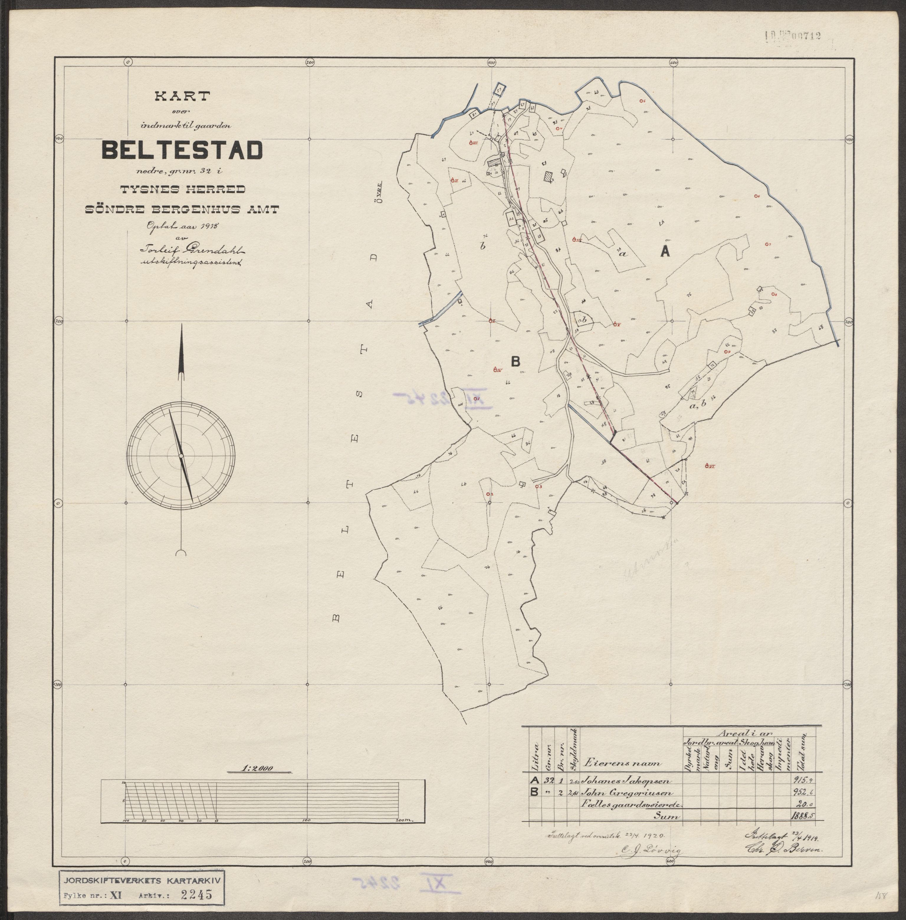 Jordskifteverkets kartarkiv, RA/S-3929/T, 1859-1988, s. 2508