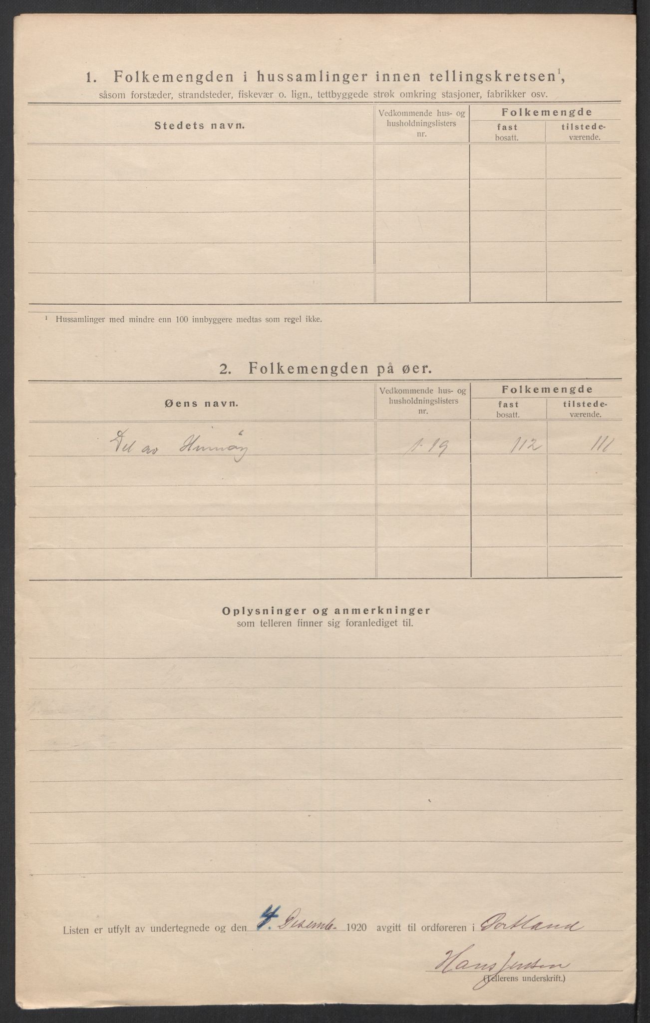 SAT, Folketelling 1920 for 1870 Sortland herred, 1920, s. 34