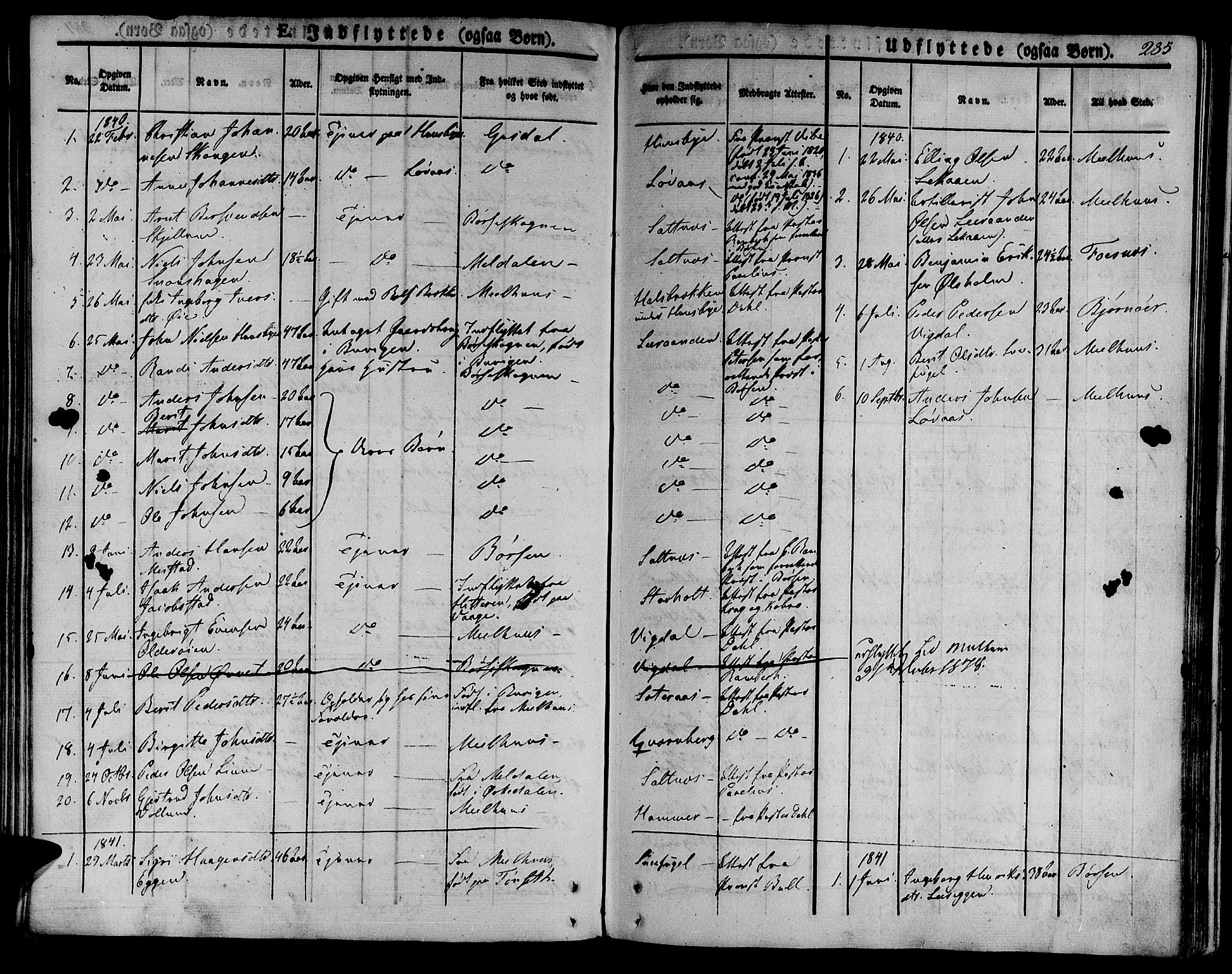 Ministerialprotokoller, klokkerbøker og fødselsregistre - Sør-Trøndelag, AV/SAT-A-1456/612/L0375: Ministerialbok nr. 612A07 /2, 1829-1845, s. 285