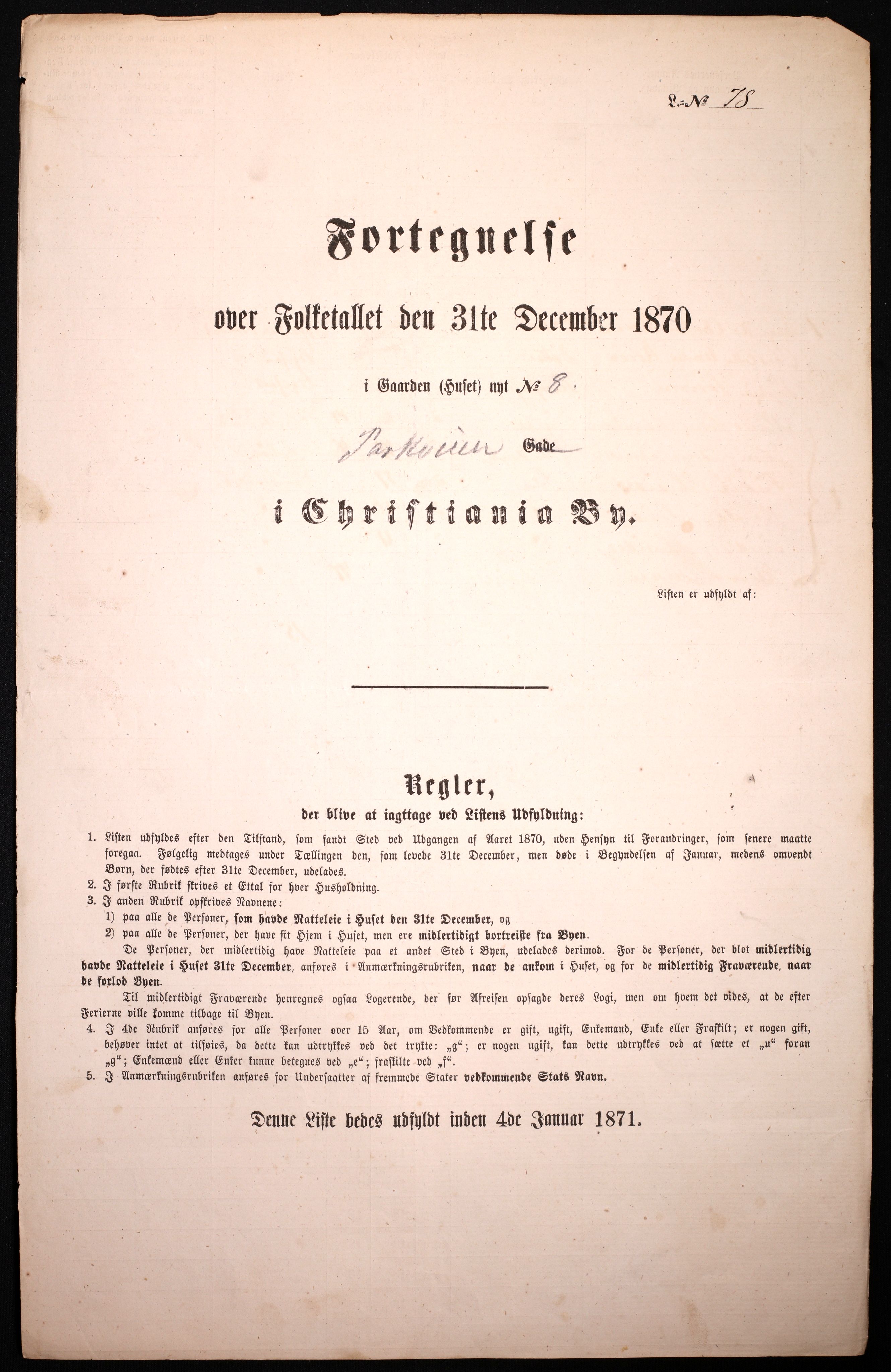 RA, Folketelling 1870 for 0301 Kristiania kjøpstad, 1870, s. 2732