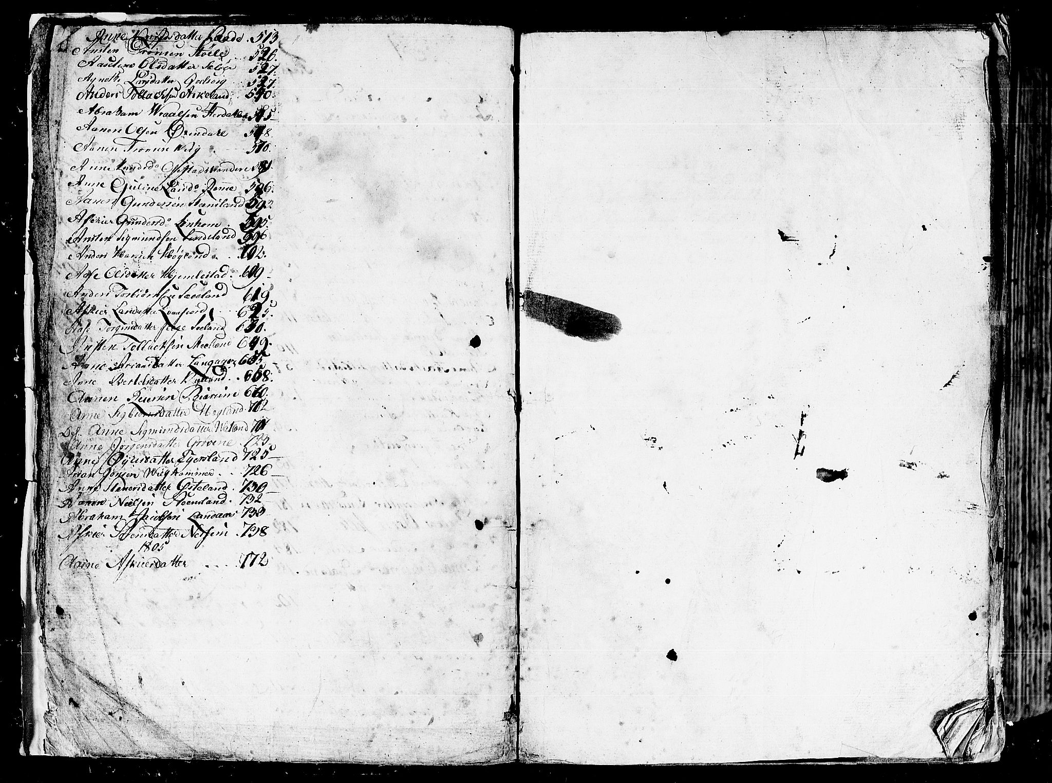 Lister sorenskriveri, AV/SAK-1221-0003/H/Hc/L0048: Skifteprotokoll nr 37a med register, 1799-1805