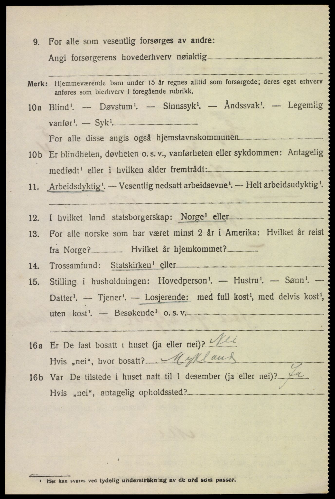 SAK, Folketelling 1920 for 0937 Evje herred, 1920, s. 1939