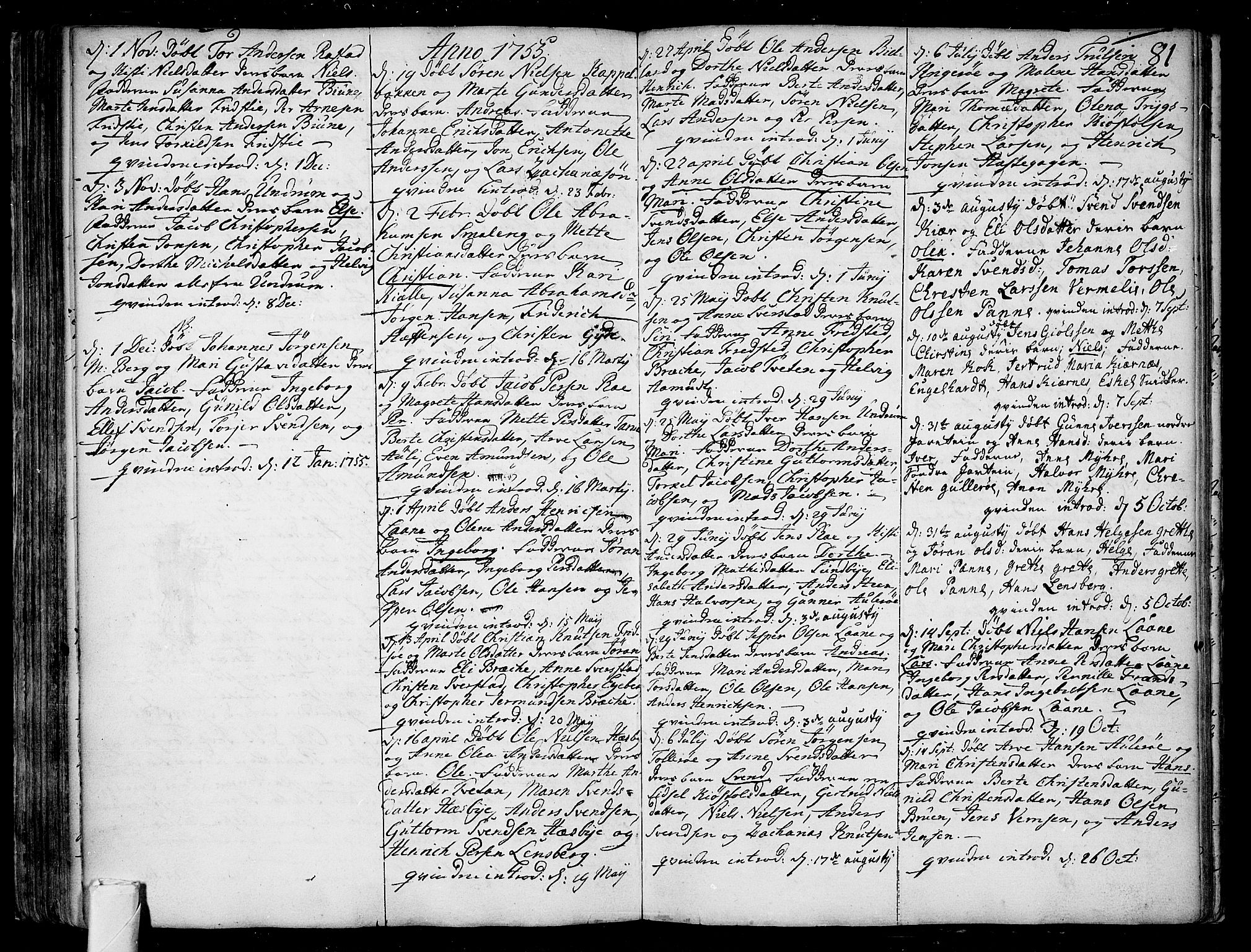 Sem kirkebøker, AV/SAKO-A-5/F/Fa/L0001: Ministerialbok nr. I 1, 1702-1763, s. 81