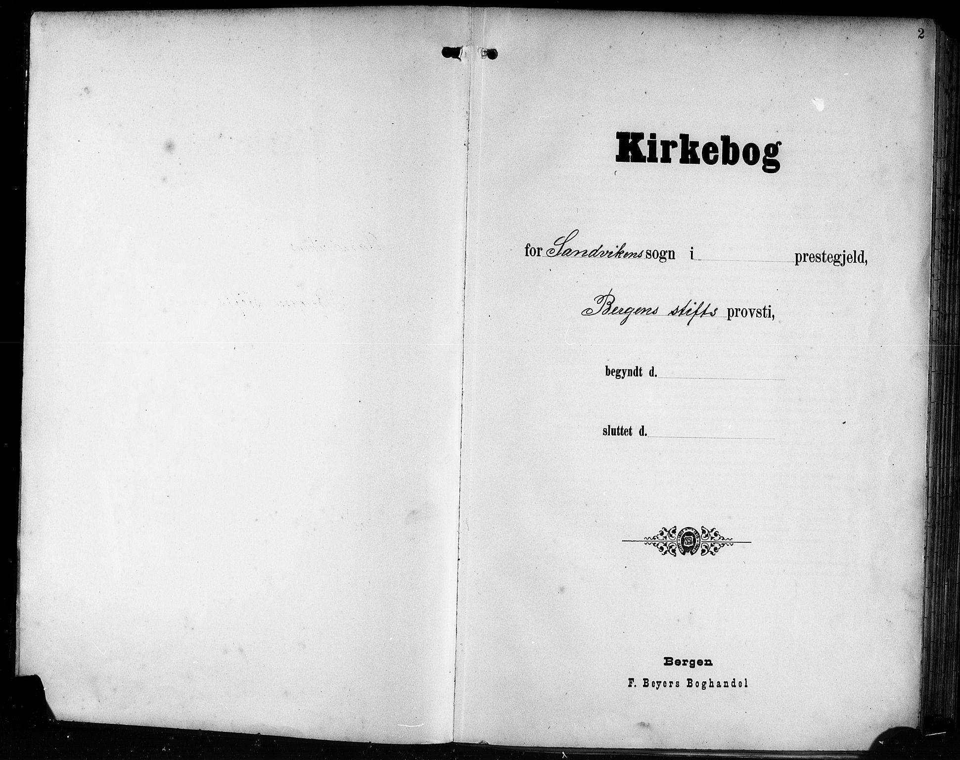 Sandviken Sokneprestembete, SAB/A-77601/H/Hb/L0004: Klokkerbok nr. B 1, 1901-1914, s. 2