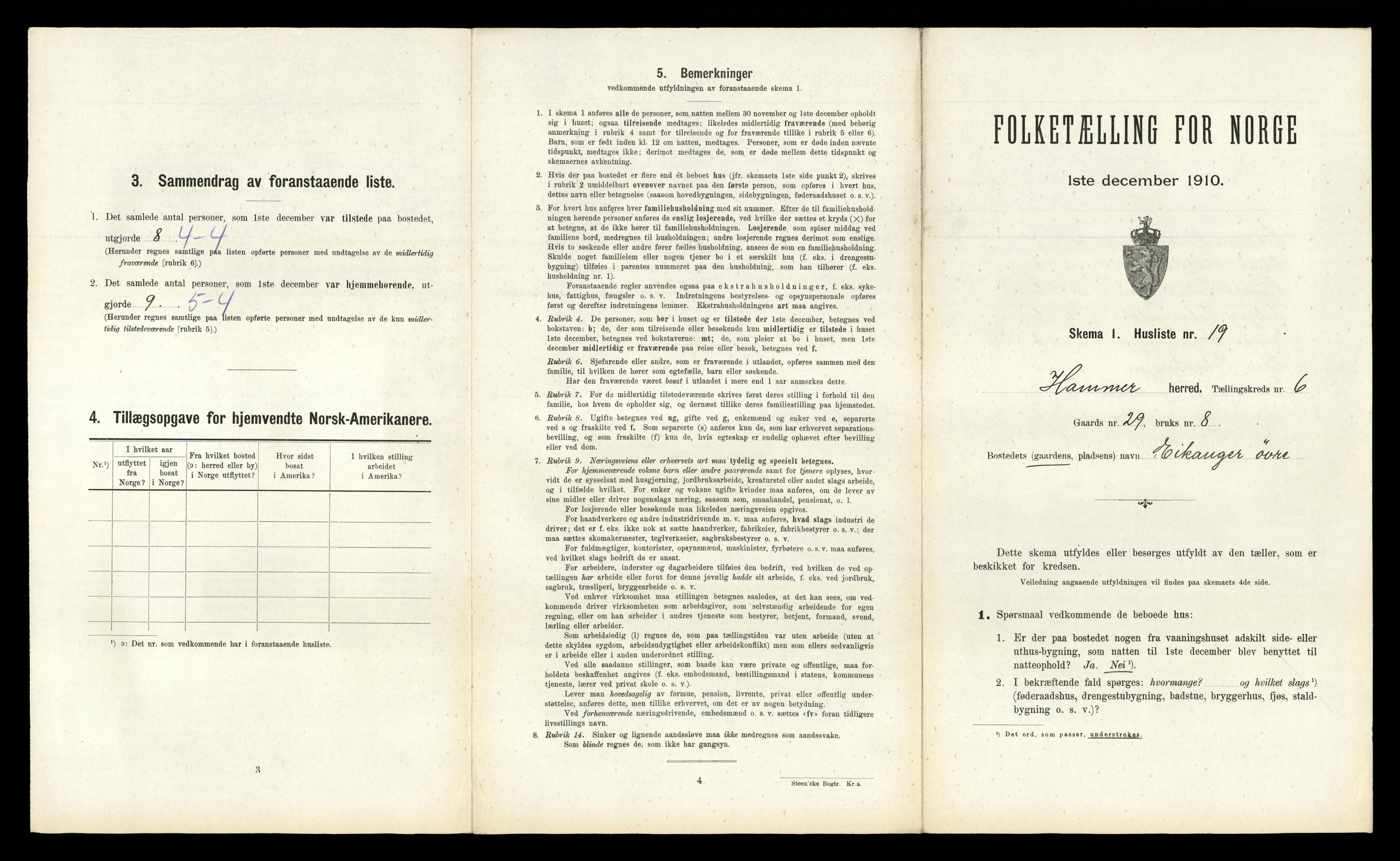 RA, Folketelling 1910 for 1254 Hamre herred, 1910, s. 376