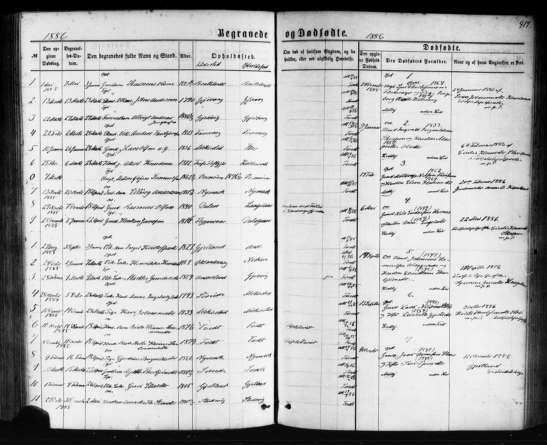 Tysnes sokneprestembete, AV/SAB-A-78601/H/Haa: Ministerialbok nr. A 12, 1872-1886, s. 417