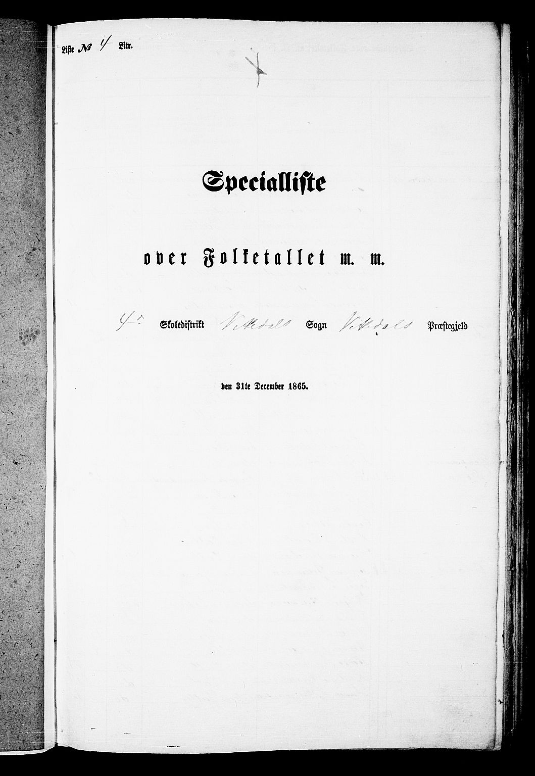 RA, Folketelling 1865 for 1157P Vikedal prestegjeld, 1865, s. 41