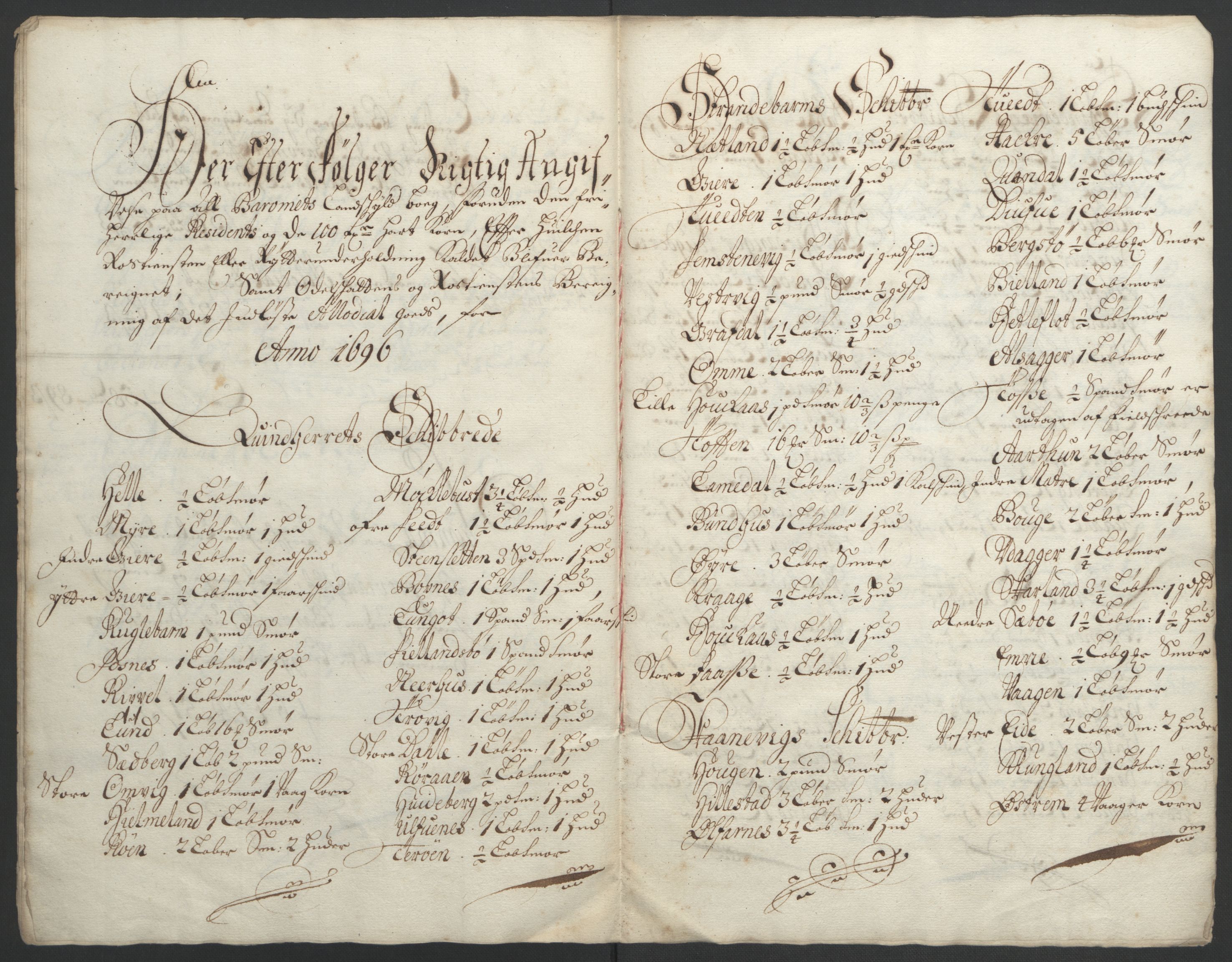 Rentekammeret inntil 1814, Reviderte regnskaper, Fogderegnskap, AV/RA-EA-4092/R49/L3138: Fogderegnskap Rosendal Baroni, 1691-1714, s. 47