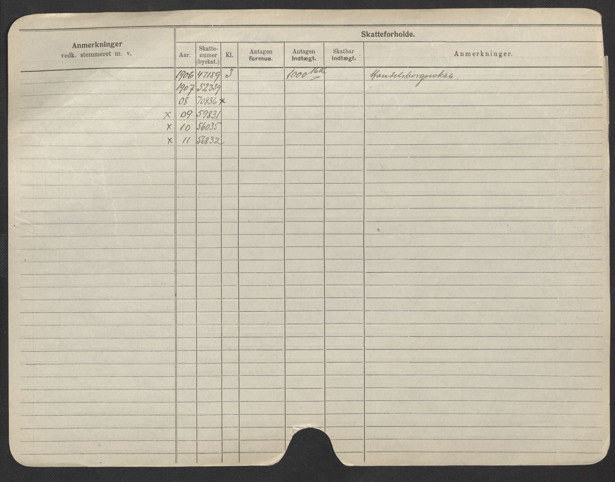 Oslo folkeregister, Registerkort, SAO/A-11715/F/Fa/Fac/L0008: Menn, 1906-1914, s. 251b