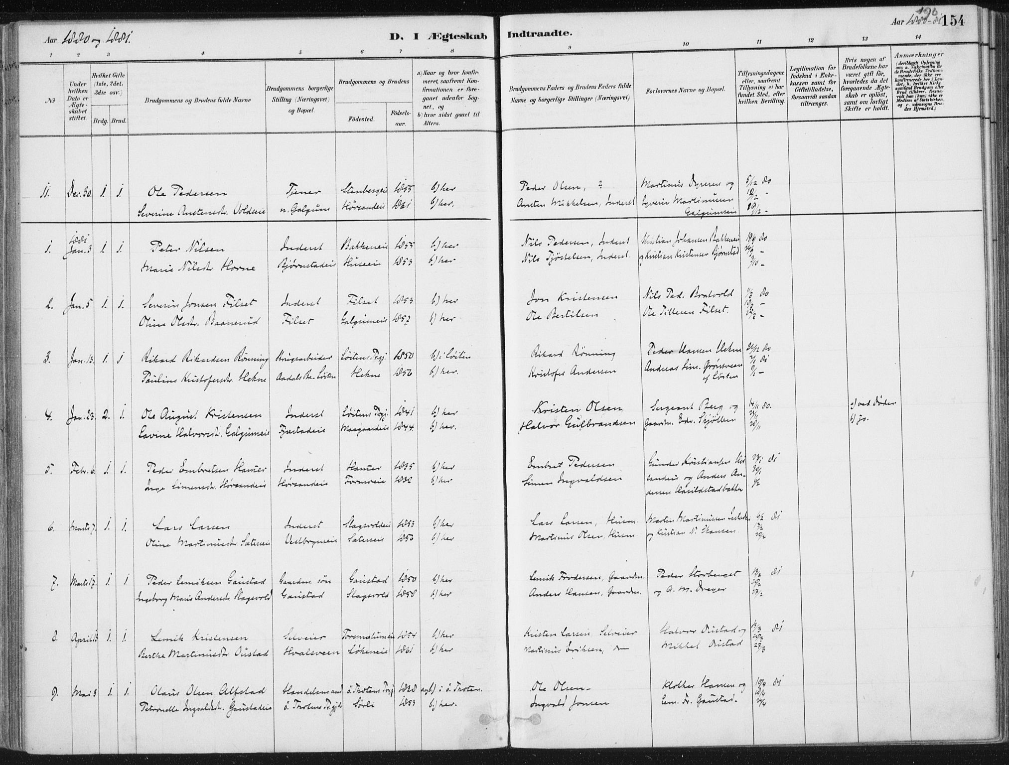 Romedal prestekontor, AV/SAH-PREST-004/K/L0010: Ministerialbok nr. 10, 1880-1895, s. 196