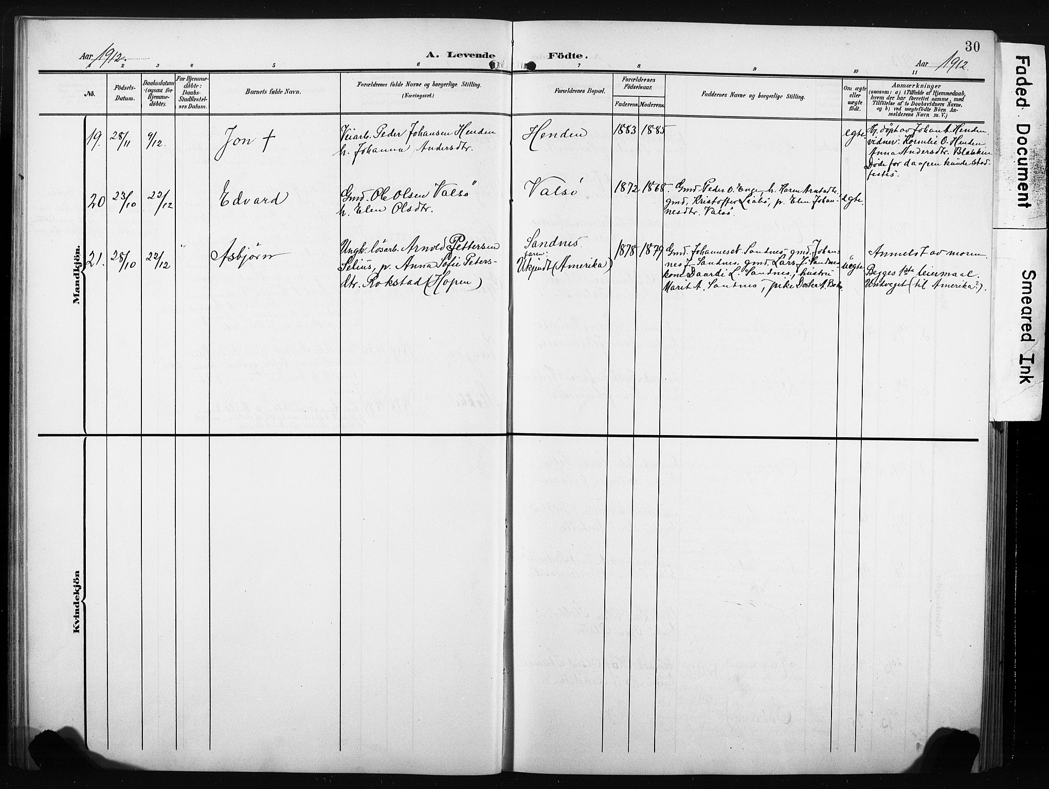 Ministerialprotokoller, klokkerbøker og fødselsregistre - Møre og Romsdal, AV/SAT-A-1454/580/L0927: Klokkerbok nr. 580C02, 1904-1932, s. 30