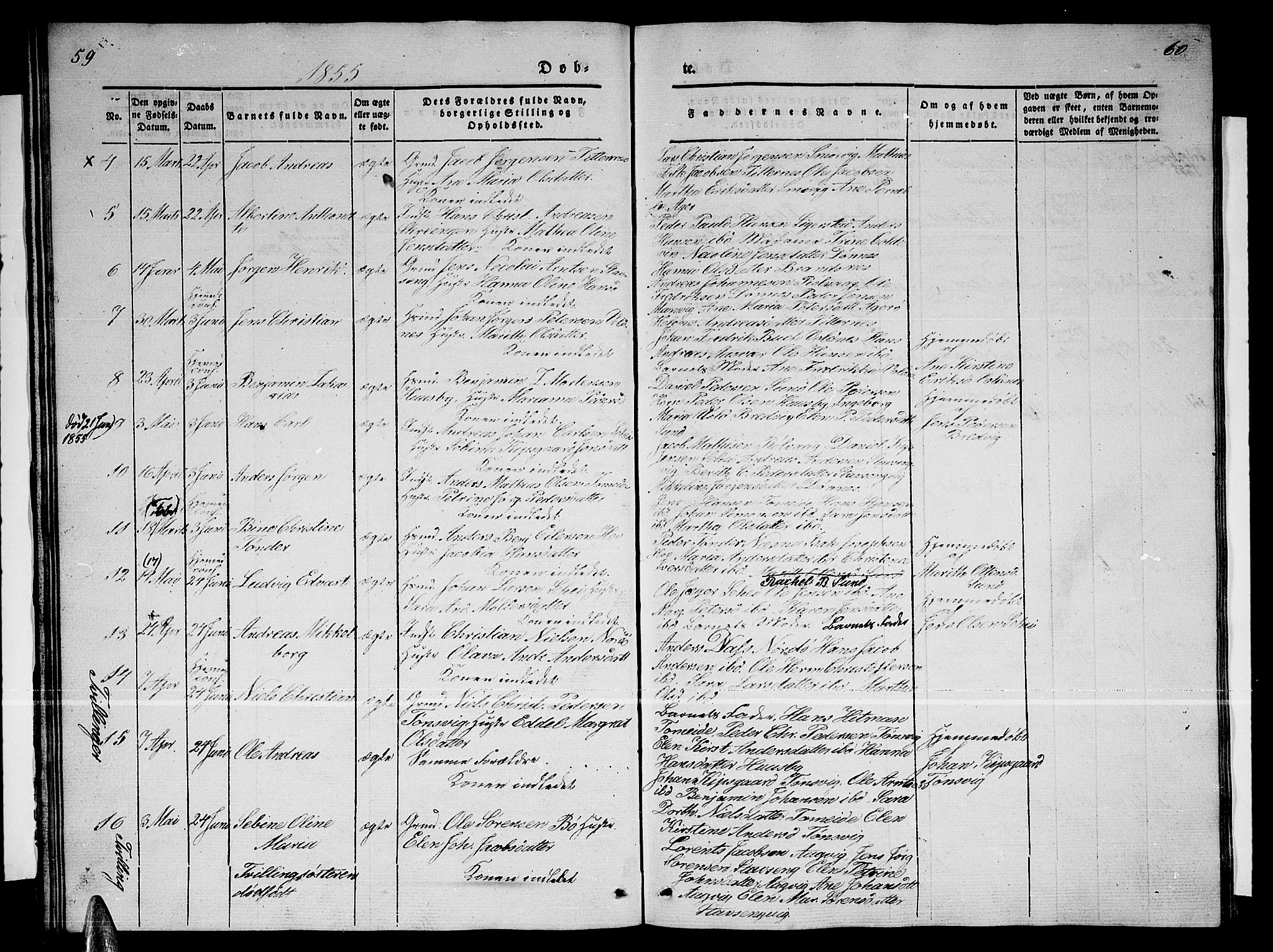 Ministerialprotokoller, klokkerbøker og fødselsregistre - Nordland, AV/SAT-A-1459/835/L0530: Klokkerbok nr. 835C02, 1842-1865, s. 59-60