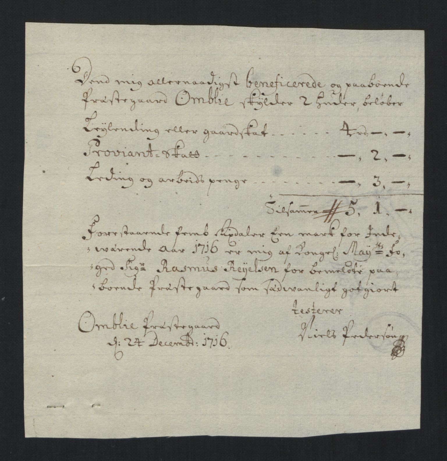 Rentekammeret inntil 1814, Reviderte regnskaper, Fogderegnskap, RA/EA-4092/R40/L2452: Fogderegnskap Råbyggelag, 1716-1717, s. 108