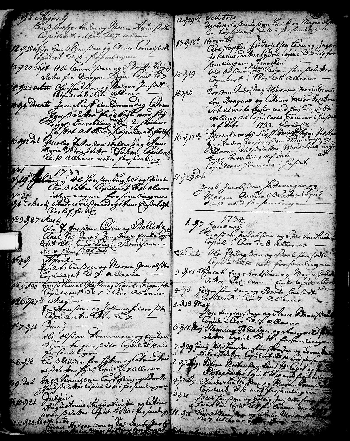 Skien kirkebøker, AV/SAKO-A-302/F/Fa/L0002: Ministerialbok nr. 2, 1716-1757, s. 36