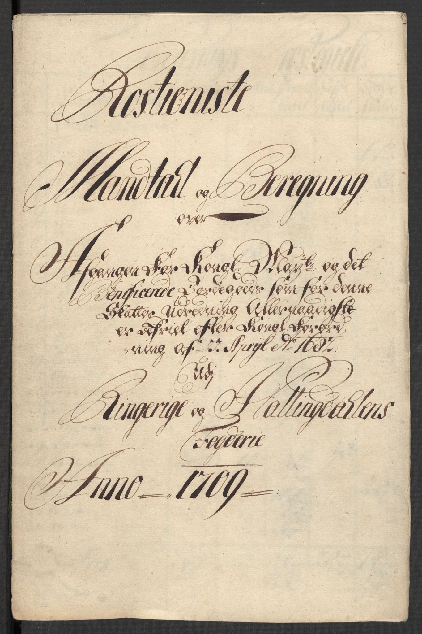 Rentekammeret inntil 1814, Reviderte regnskaper, Fogderegnskap, RA/EA-4092/R23/L1468: Fogderegnskap Ringerike og Hallingdal, 1709-1710, s. 173