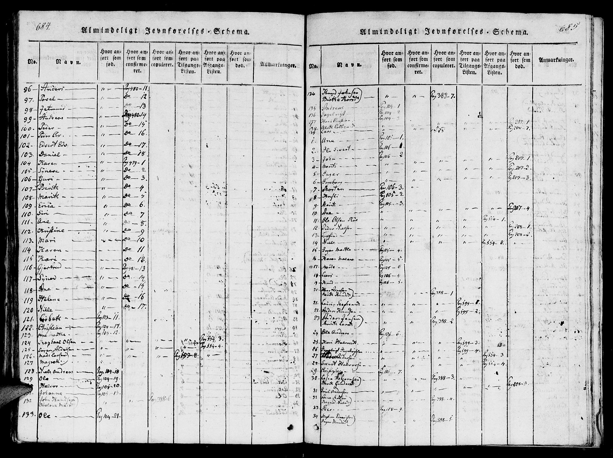 Ministerialprotokoller, klokkerbøker og fødselsregistre - Møre og Romsdal, SAT/A-1454/560/L0718: Ministerialbok nr. 560A02, 1817-1844, s. 684-685