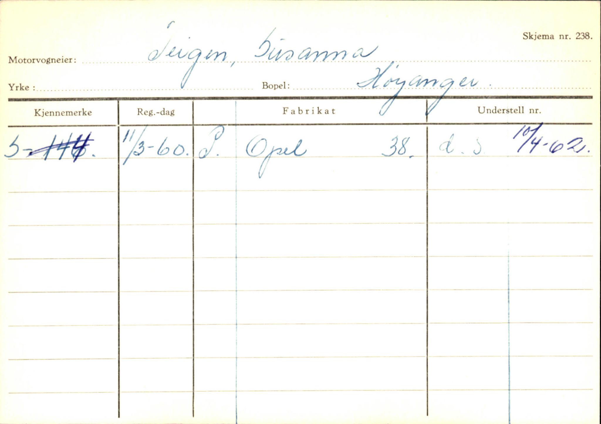 Statens vegvesen, Sogn og Fjordane vegkontor, AV/SAB-A-5301/4/F/L0131: Eigarregister Høyanger P-Å. Stryn S-Å, 1945-1975, s. 587