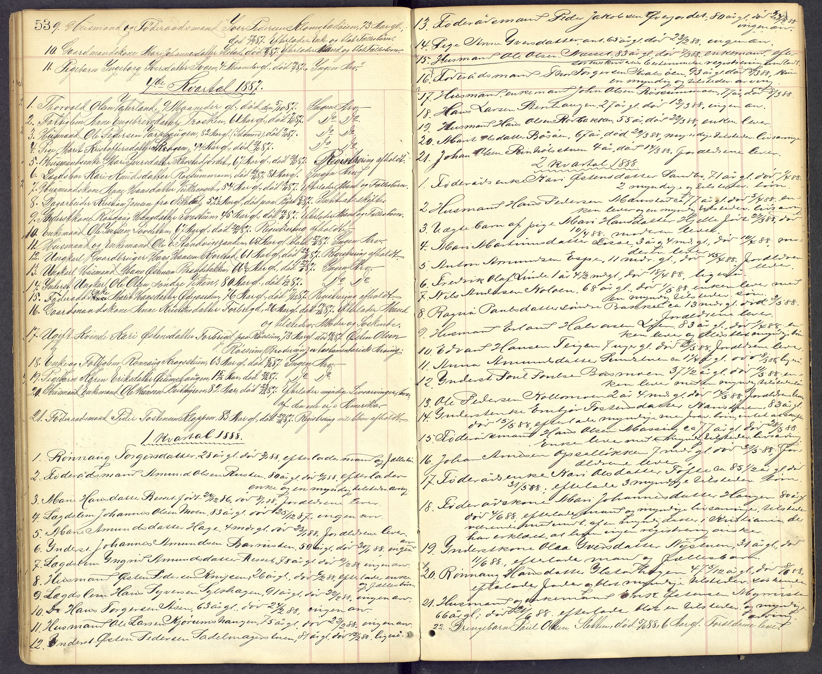 Mellom-Gudbrandsdal sorenskriveri, SAH/TING-038/J/Jf/L0002: Dødsfallsprotokoll, 1885-1900, s. 53-54