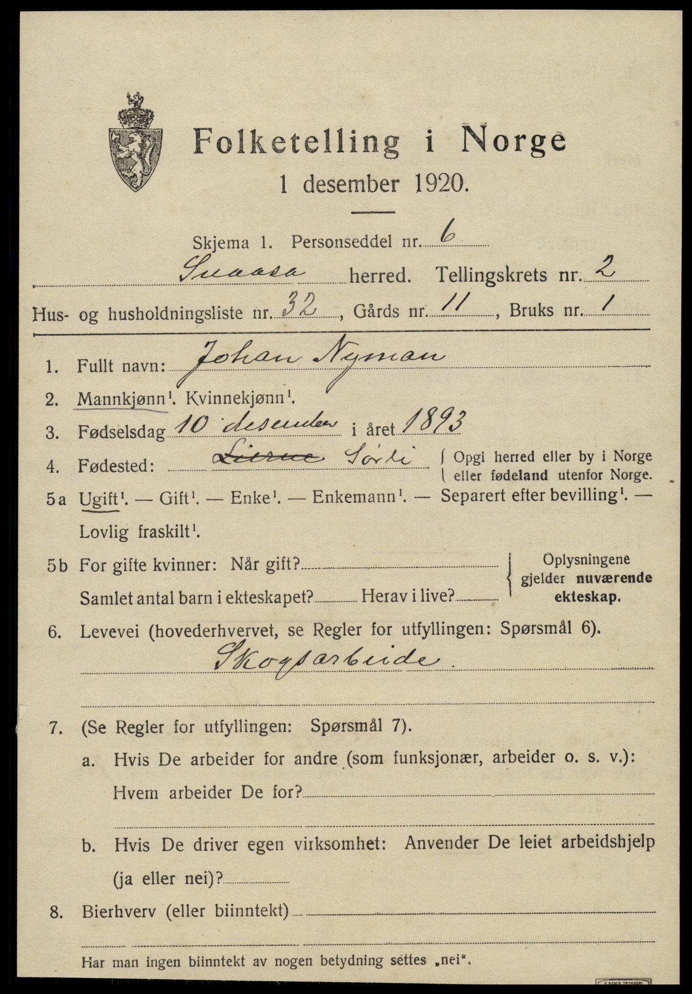 SAT, Folketelling 1920 for 1736 Snåsa herred, 1920, s. 1518