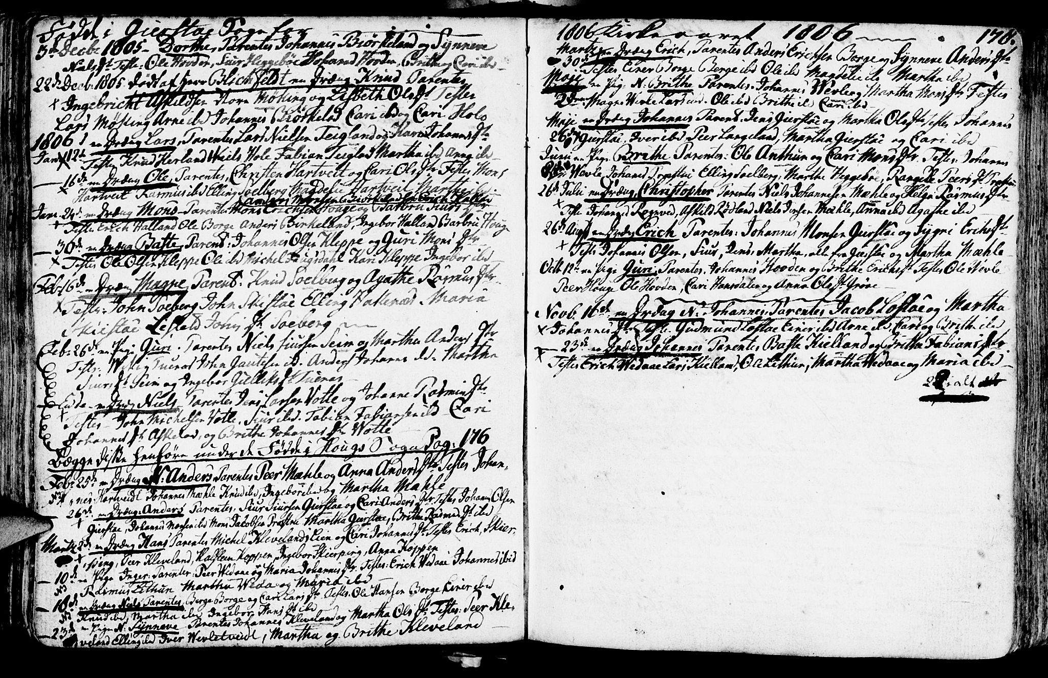 Haus sokneprestembete, SAB/A-75601/H/Haa: Ministerialbok nr. A 11, 1796-1816, s. 178