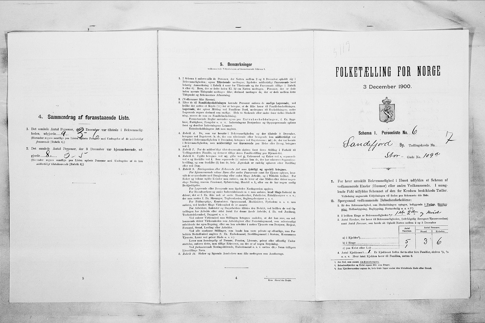 RA, Folketelling 1900 for 0706 Sandefjord kjøpstad, 1900, s. 1795