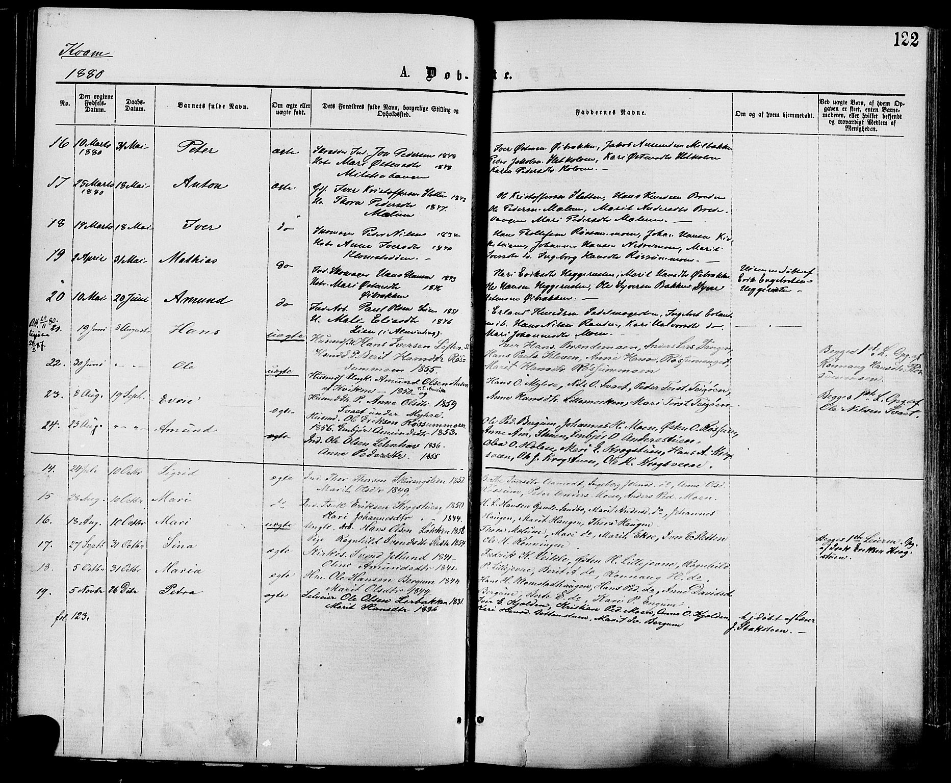 Nord-Fron prestekontor, AV/SAH-PREST-080/H/Ha/Haa/L0002: Ministerialbok nr. 2, 1865-1883, s. 122