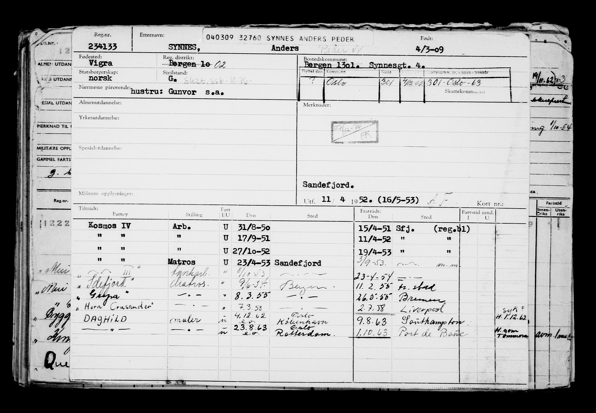 Direktoratet for sjømenn, AV/RA-S-3545/G/Gb/L0082: Hovedkort, 1909, s. 85