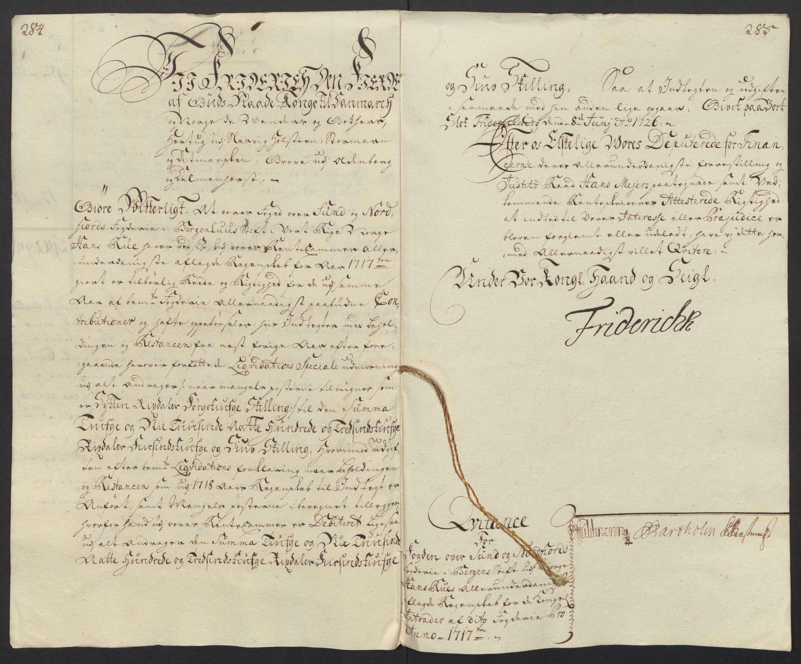 Rentekammeret inntil 1814, Reviderte regnskaper, Fogderegnskap, AV/RA-EA-4092/R53/L3441: Fogderegnskap Sunn- og Nordfjord, 1717-1718, s. 35