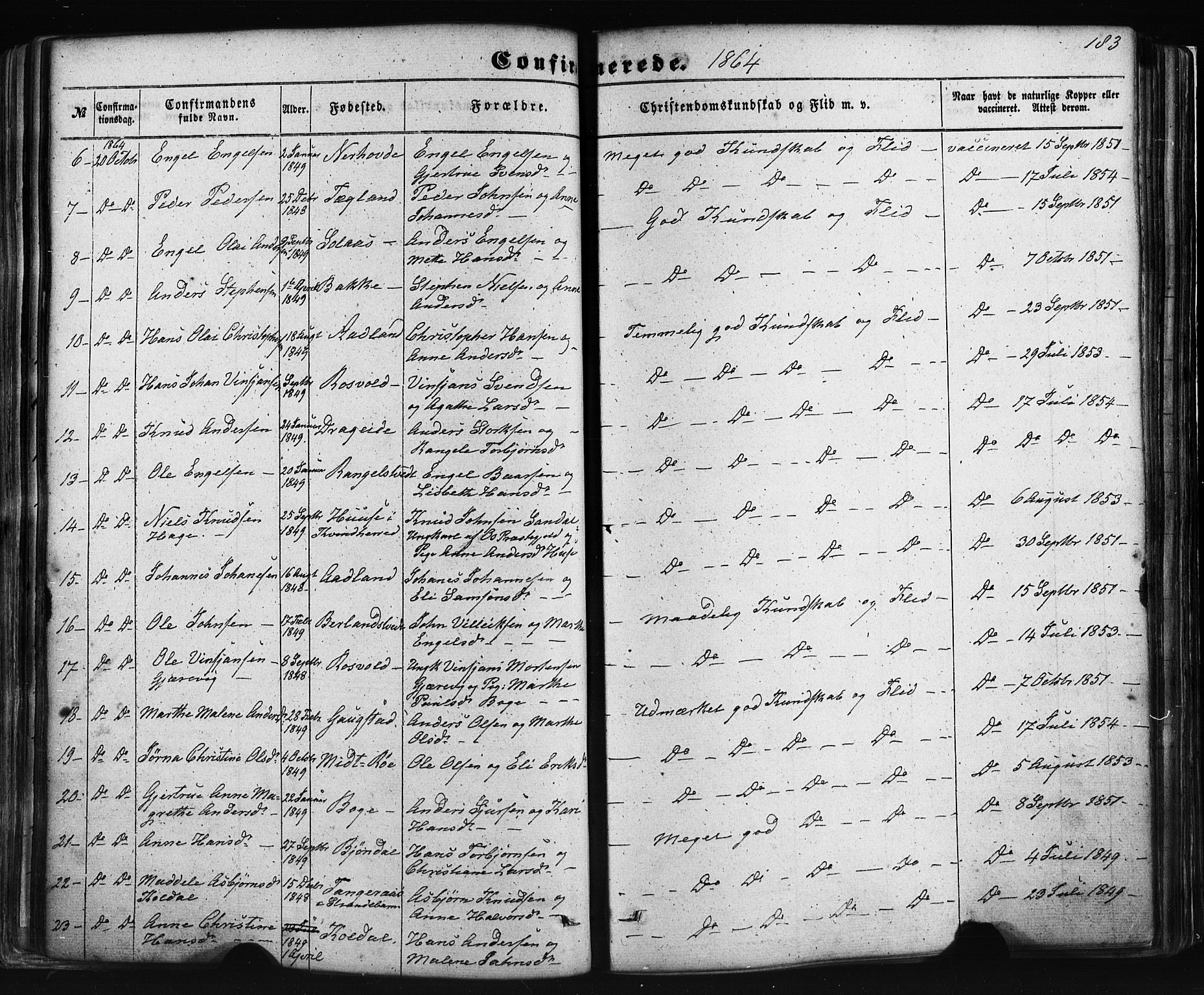 Fusa sokneprestembete, AV/SAB-A-75401/H/Haa: Ministerialbok nr. A 1I, 1855-1879, s. 183