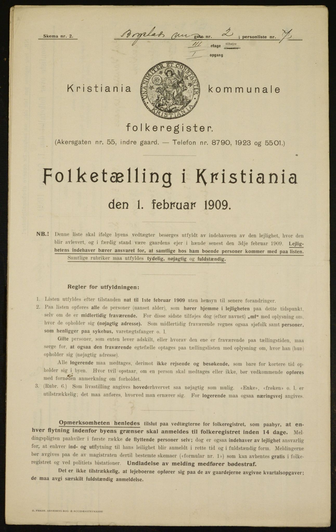 OBA, Kommunal folketelling 1.2.1909 for Kristiania kjøpstad, 1909, s. 6350