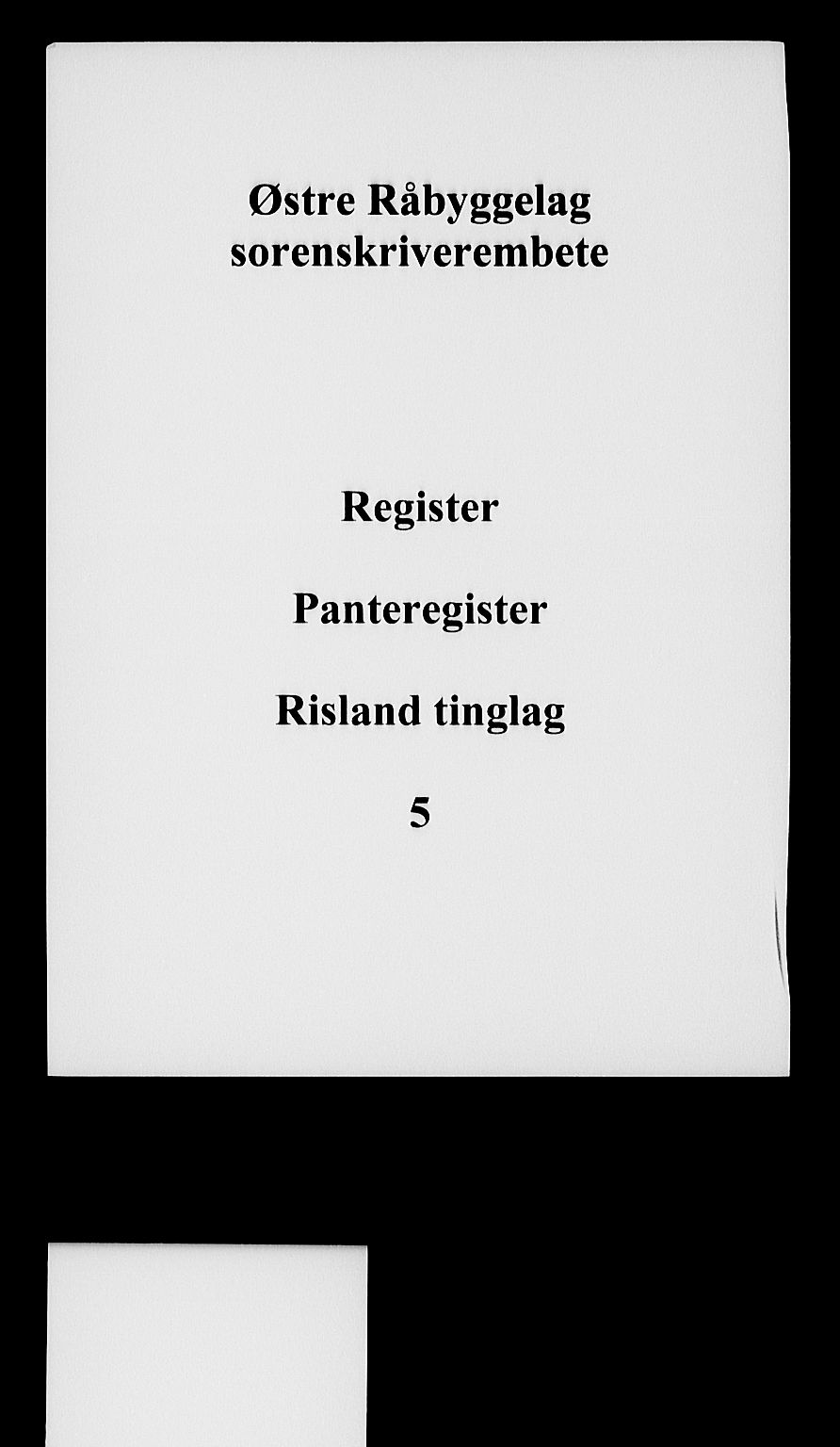 Østre Råbyggelag sorenskriveri, SAK/1221-0016/G/Ga/L0005: Panteregister nr. 5