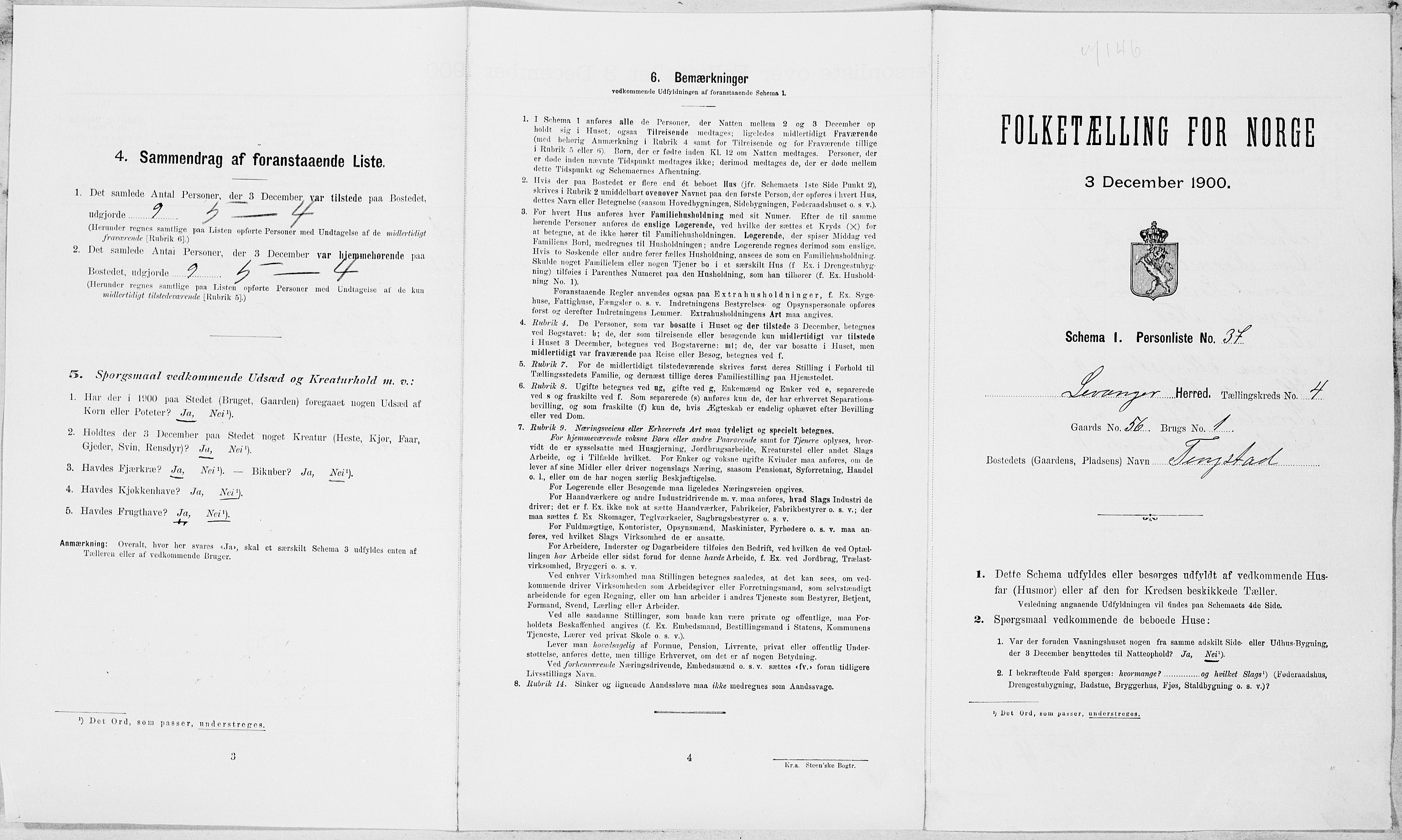 SAT, Folketelling 1900 for 1720 Levanger herred, 1900, s. 679