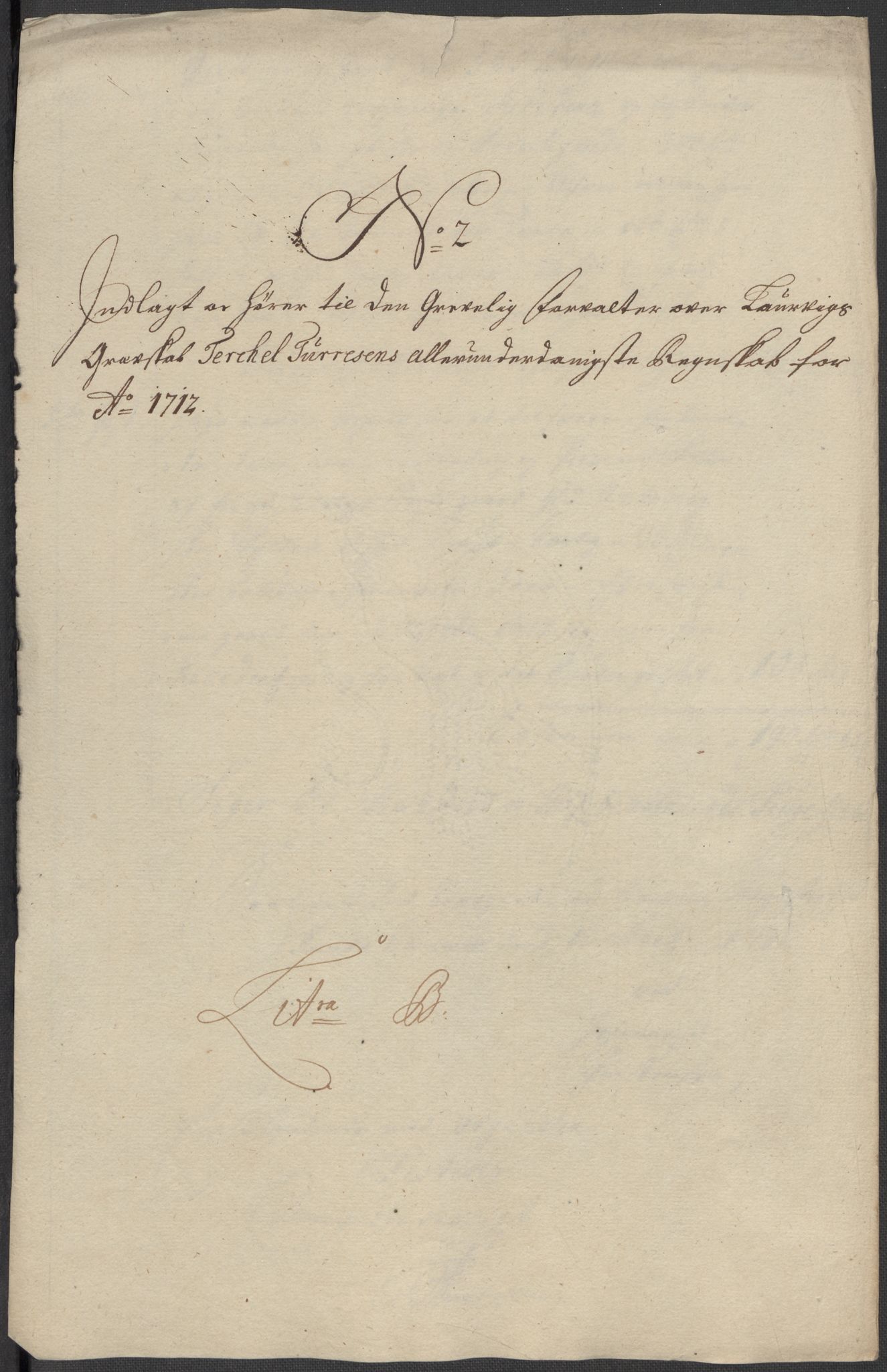 Rentekammeret inntil 1814, Reviderte regnskaper, Fogderegnskap, RA/EA-4092/R33/L1984: Fogderegnskap Larvik grevskap, 1712, s. 27