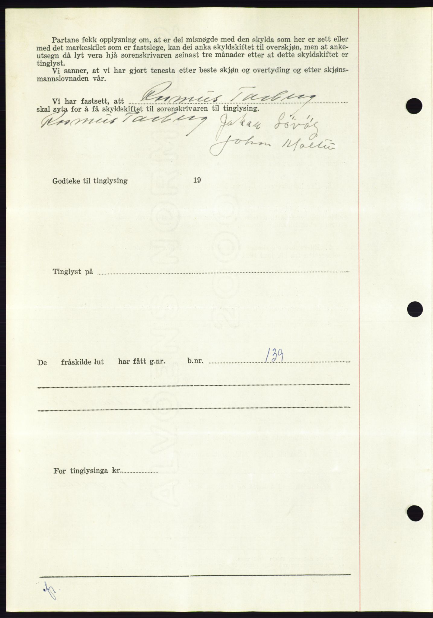 Søre Sunnmøre sorenskriveri, AV/SAT-A-4122/1/2/2C/L0095: Pantebok nr. 21A, 1953-1953, Dagboknr: 1710/1953