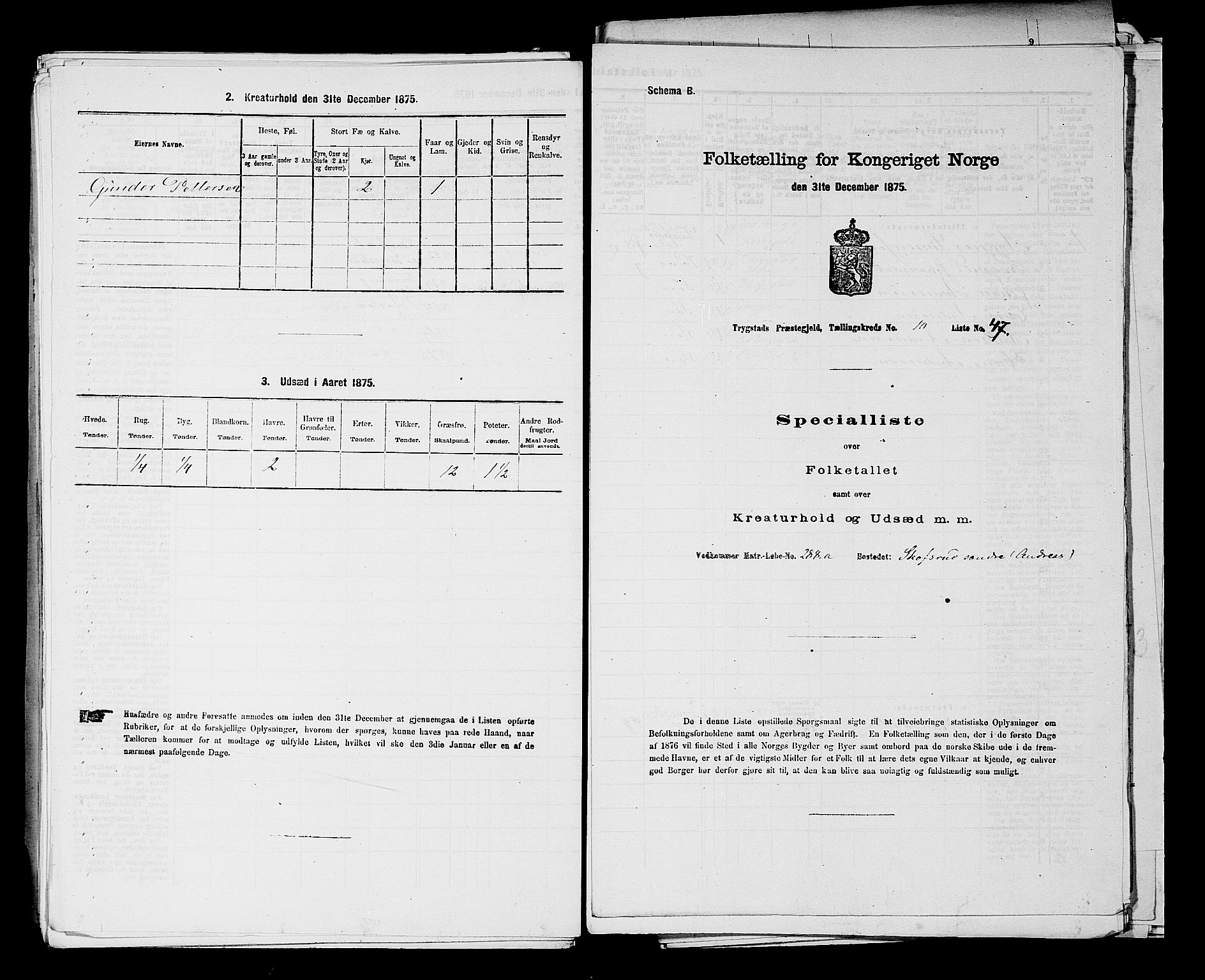 RA, Folketelling 1875 for 0122P Trøgstad prestegjeld, 1875, s. 1185