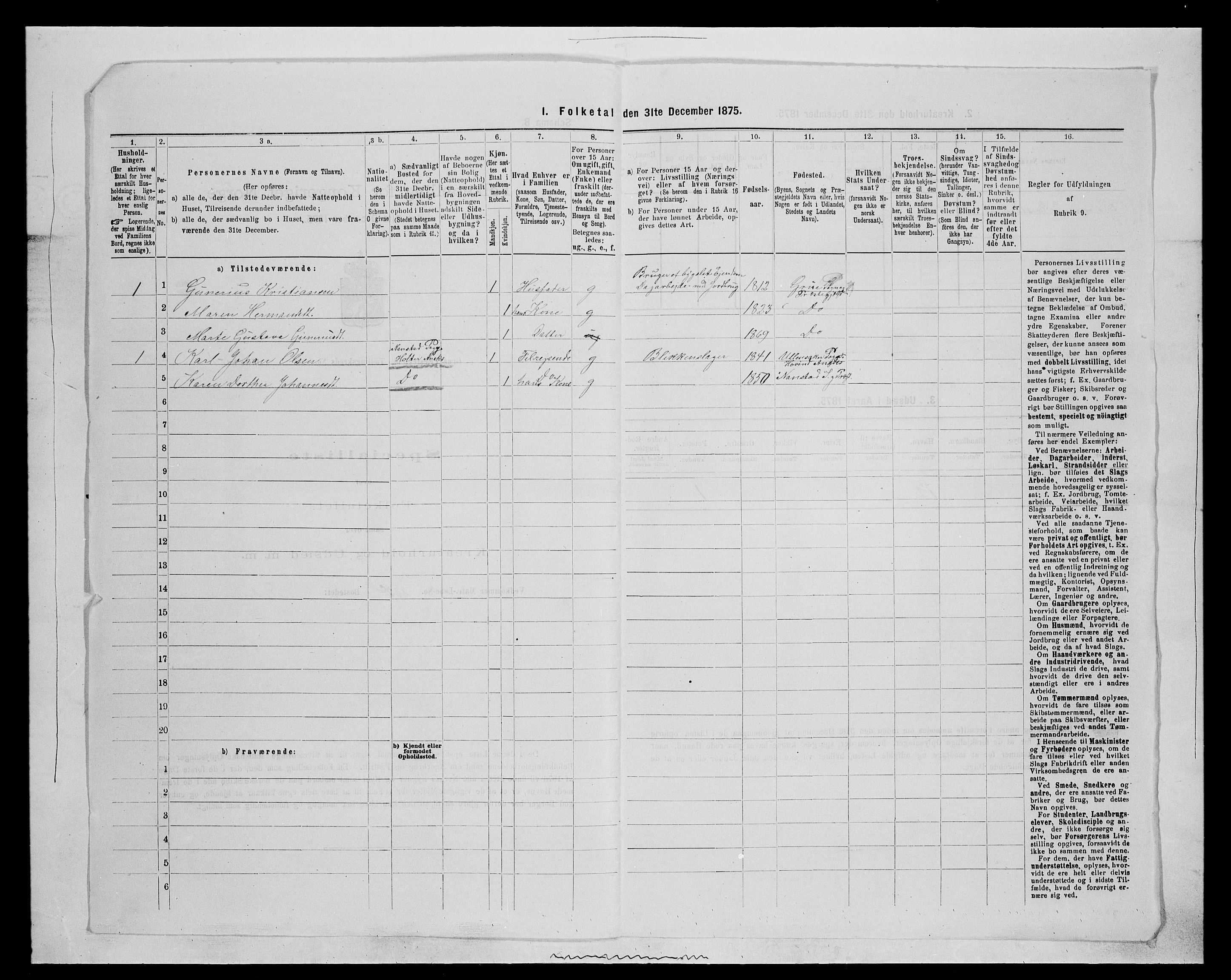 SAH, Folketelling 1875 for 0423P Grue prestegjeld, 1875, s. 1826