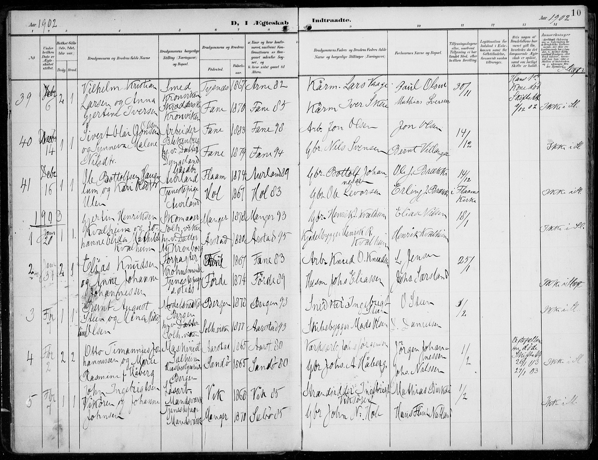 Årstad Sokneprestembete, AV/SAB-A-79301/H/Haa/L0009: Ministerialbok nr. C 1, 1902-1918, s. 10