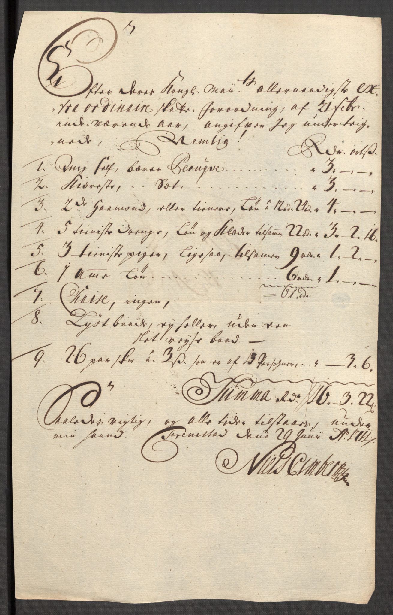 Rentekammeret inntil 1814, Reviderte regnskaper, Fogderegnskap, RA/EA-4092/R57/L3860: Fogderegnskap Fosen, 1711, s. 403