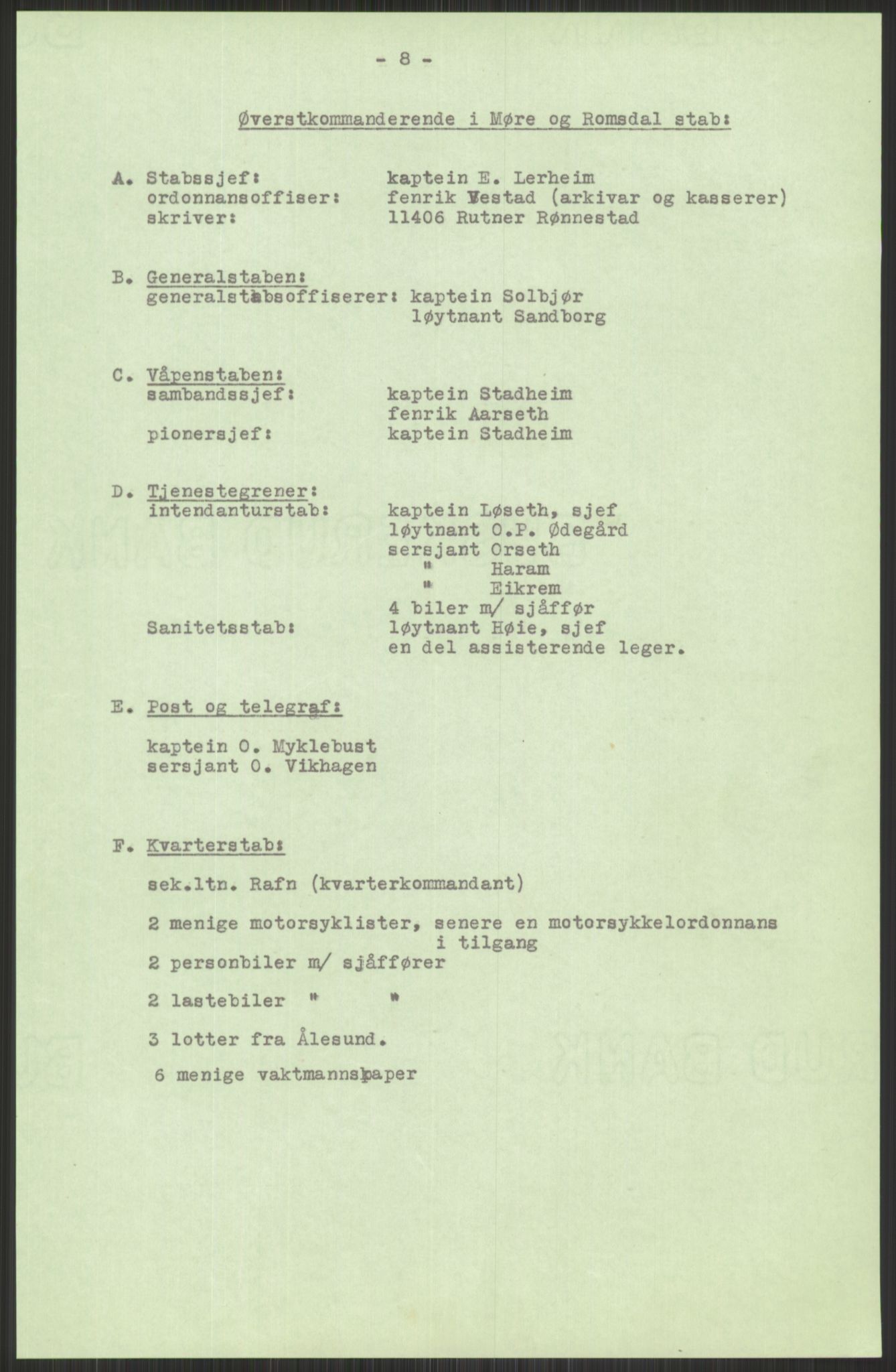 Forsvaret, Forsvarets krigshistoriske avdeling, RA/RAFA-2017/Y/Yb/L0113a: II-C-11-510-512  -  5. Divisjon., 1940, s. 19